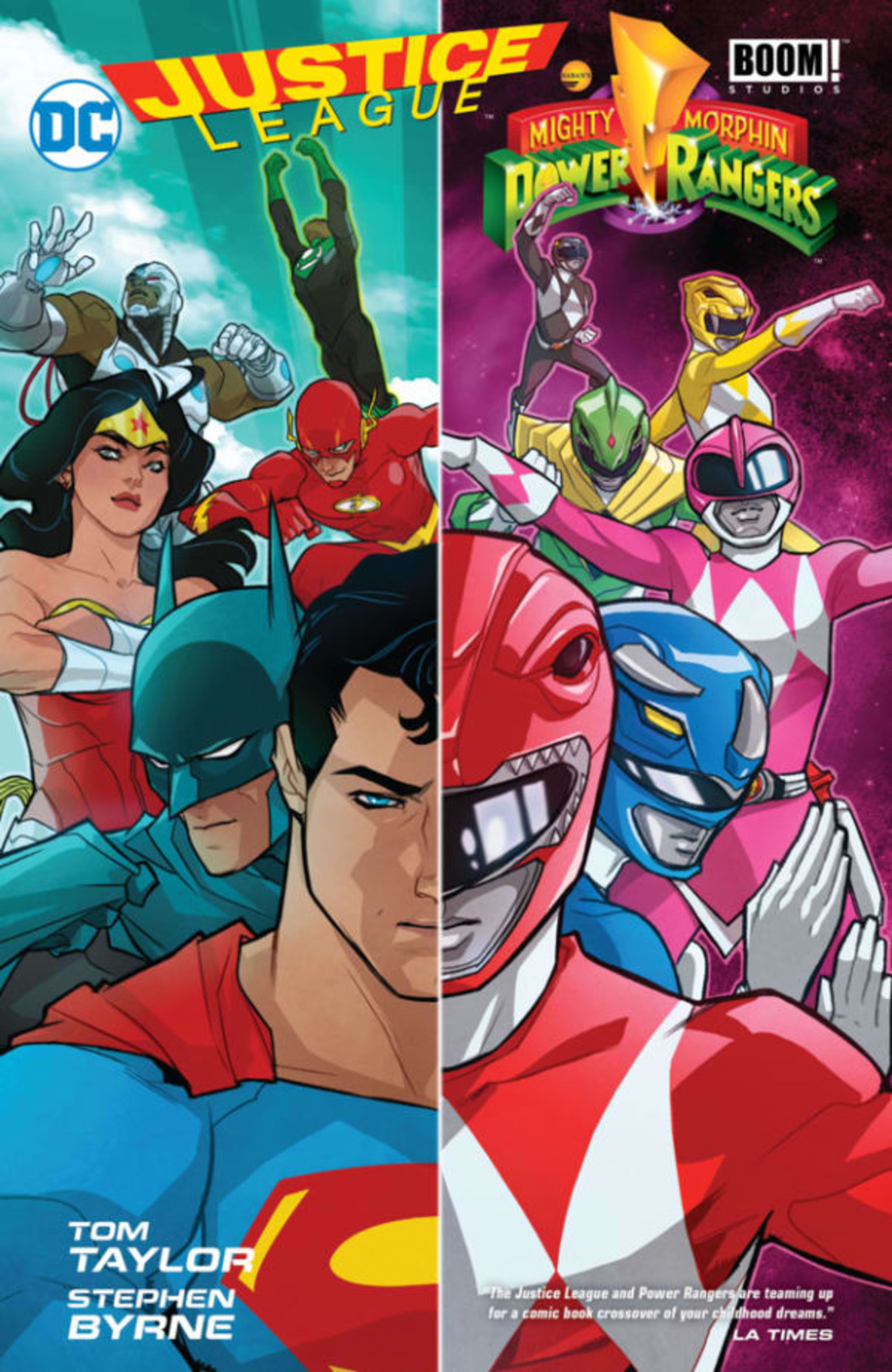 Justice League/Power Rangers cover — © DC Comics