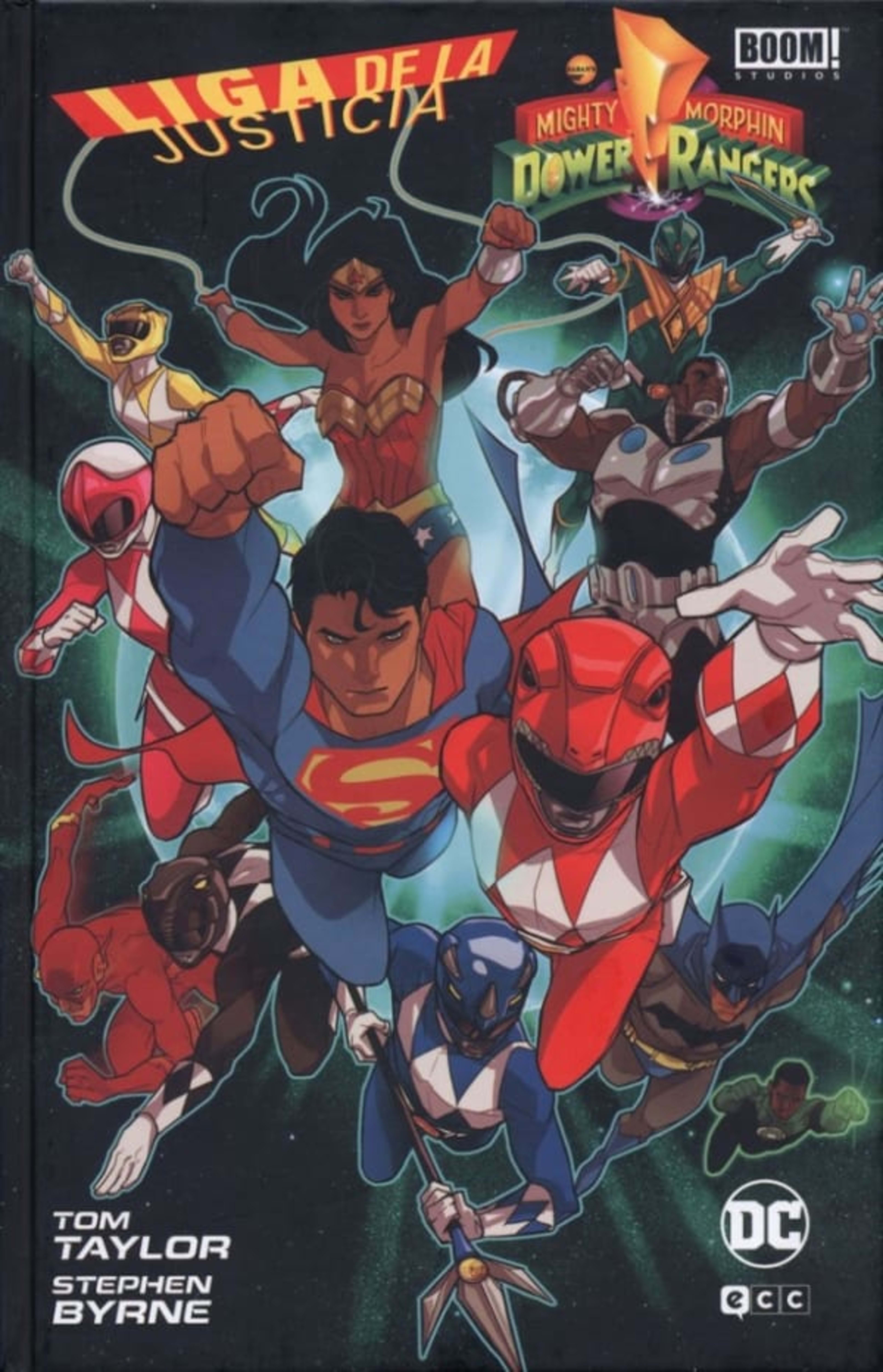 Liga de la Justicia / Power Rangers cover — © ECC Ediciones