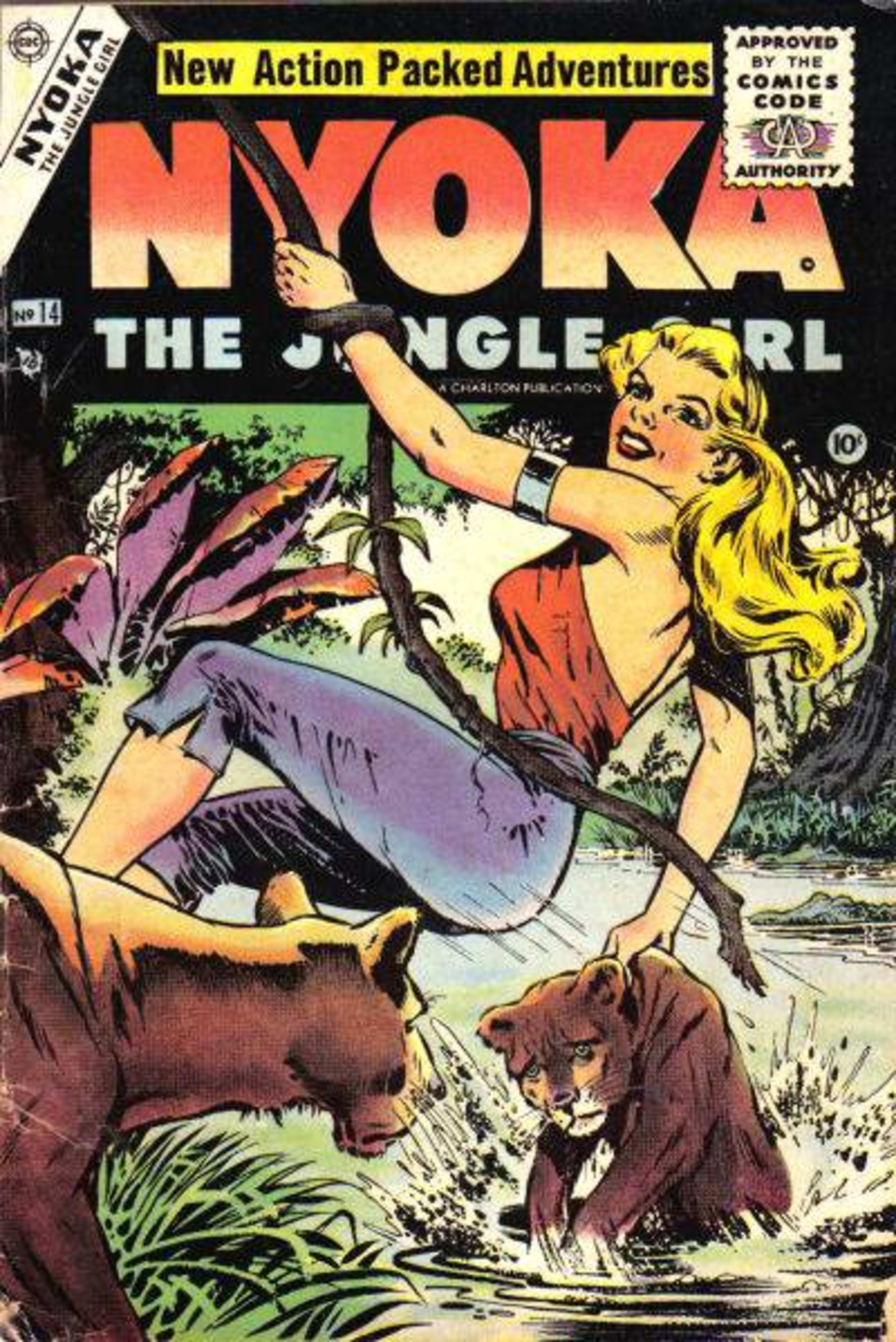 Nyoka the Jungle Girl cover — © Charlton