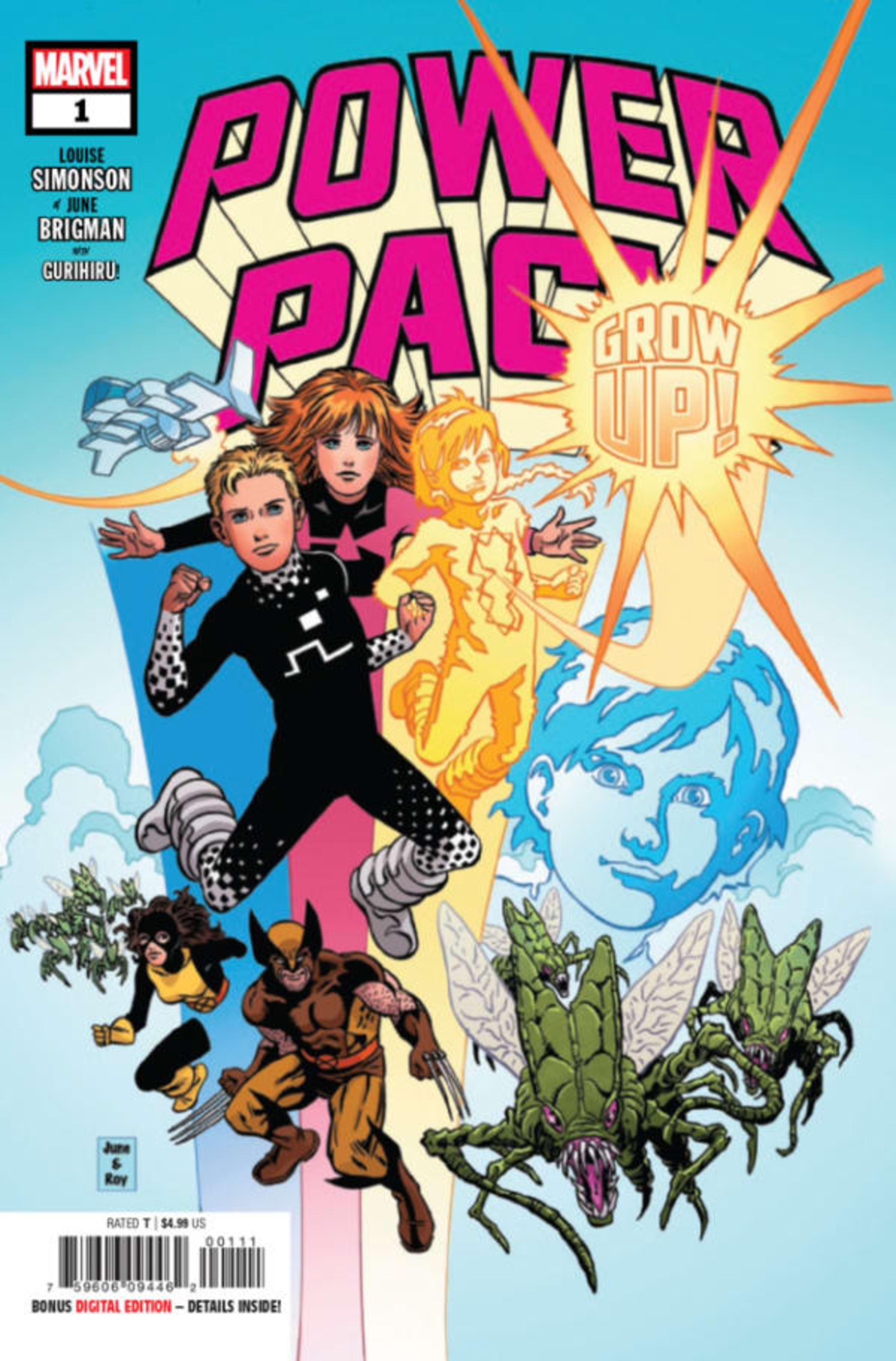 Power Pack: Grow Up! cover — © Marvel