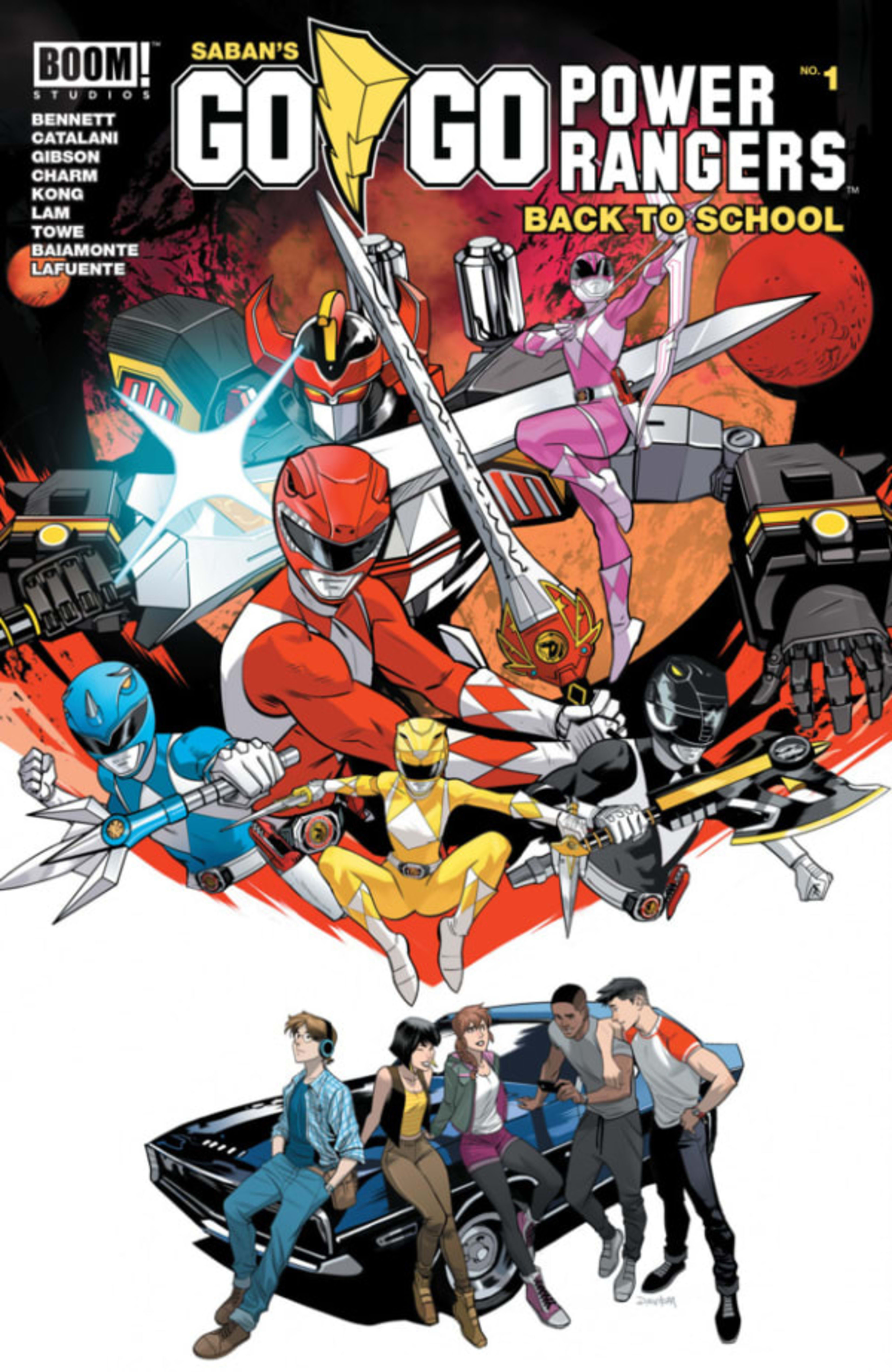 Saban's Go Go Power Rangers: Back To School cover — © Boom! Studios