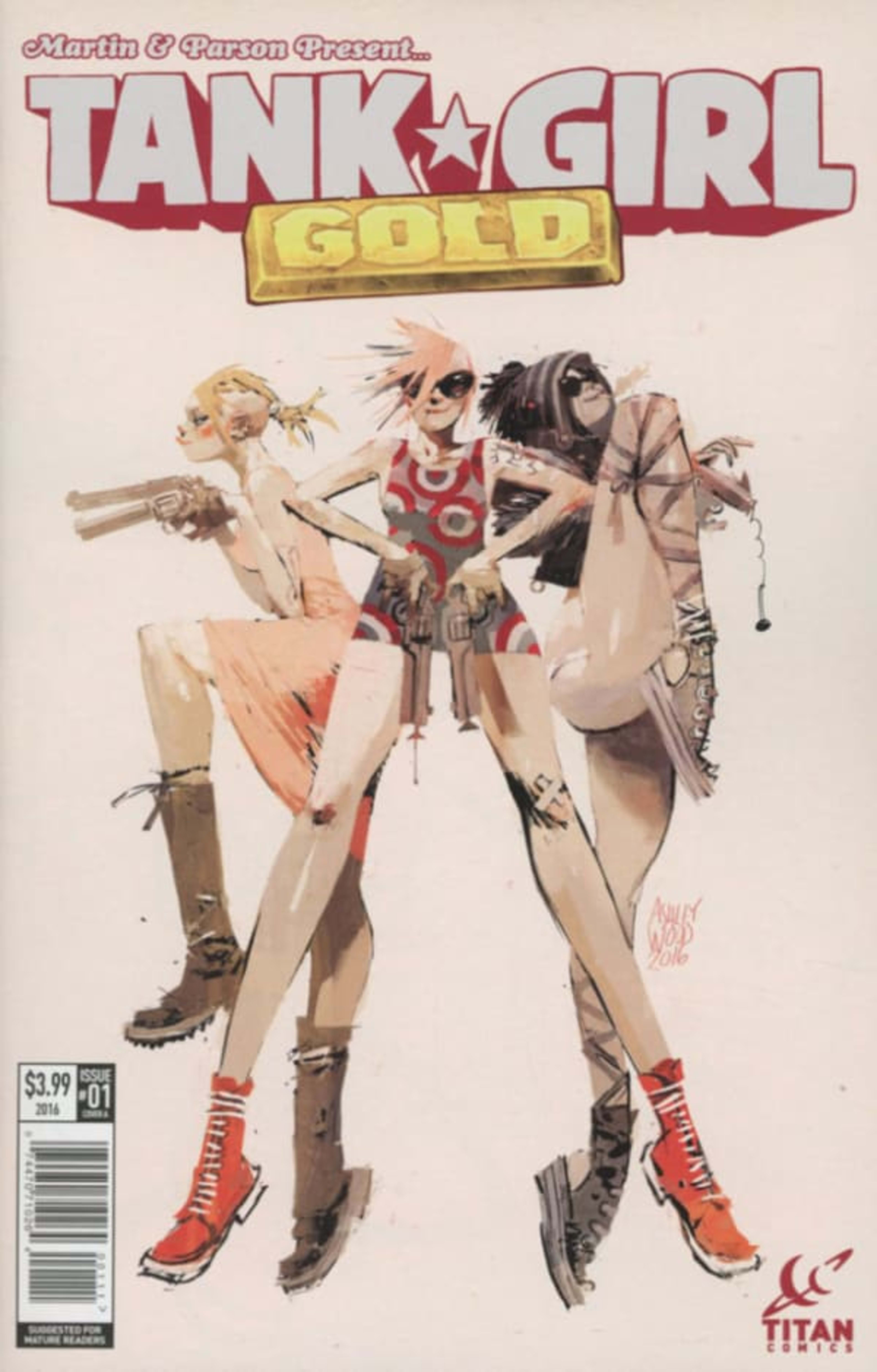 Tank Girl: Tank Girl Gold cover — © Titan Comics