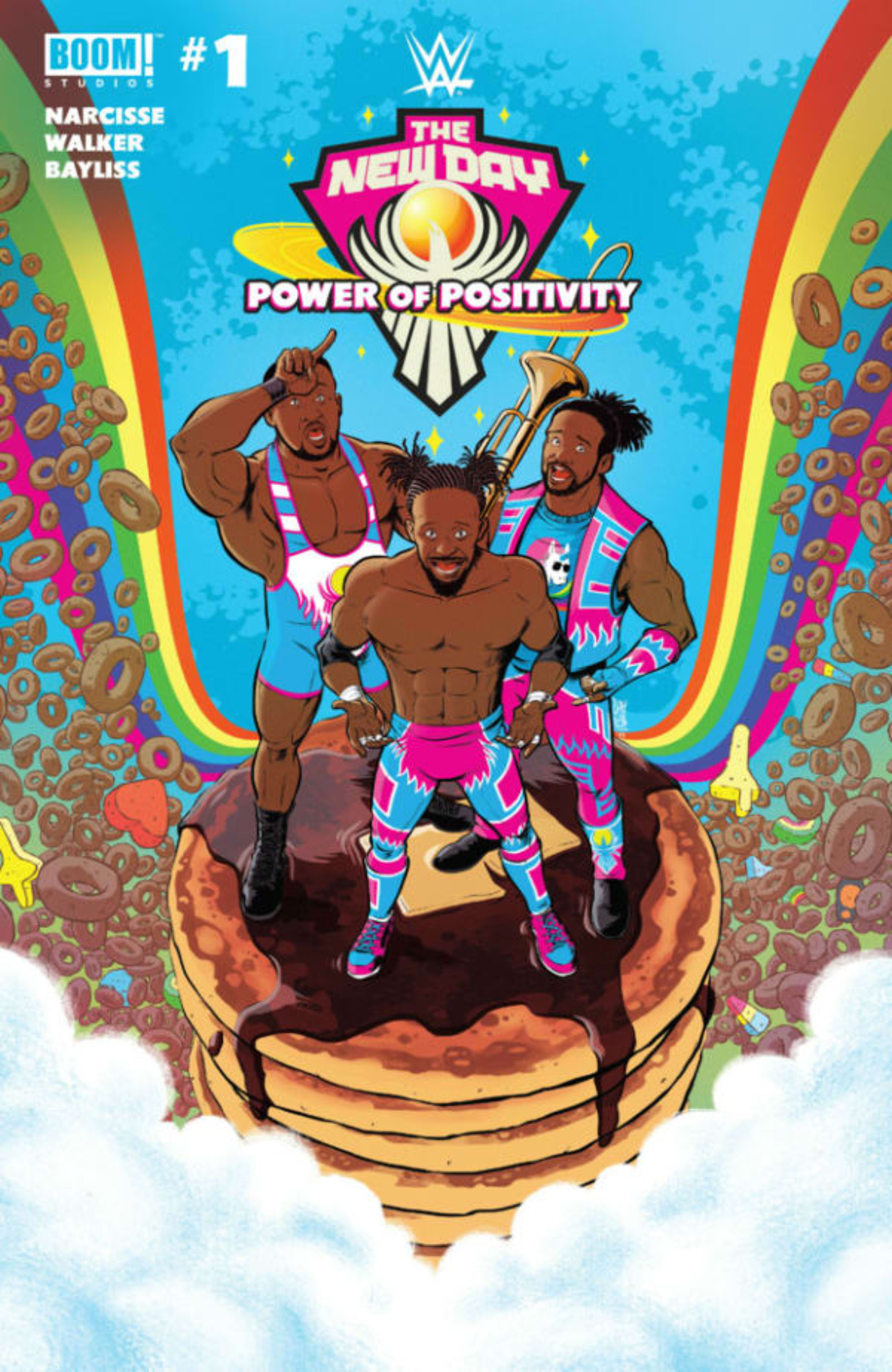 WWE The New Day: Power of Positivity cover — © Boom! Studios