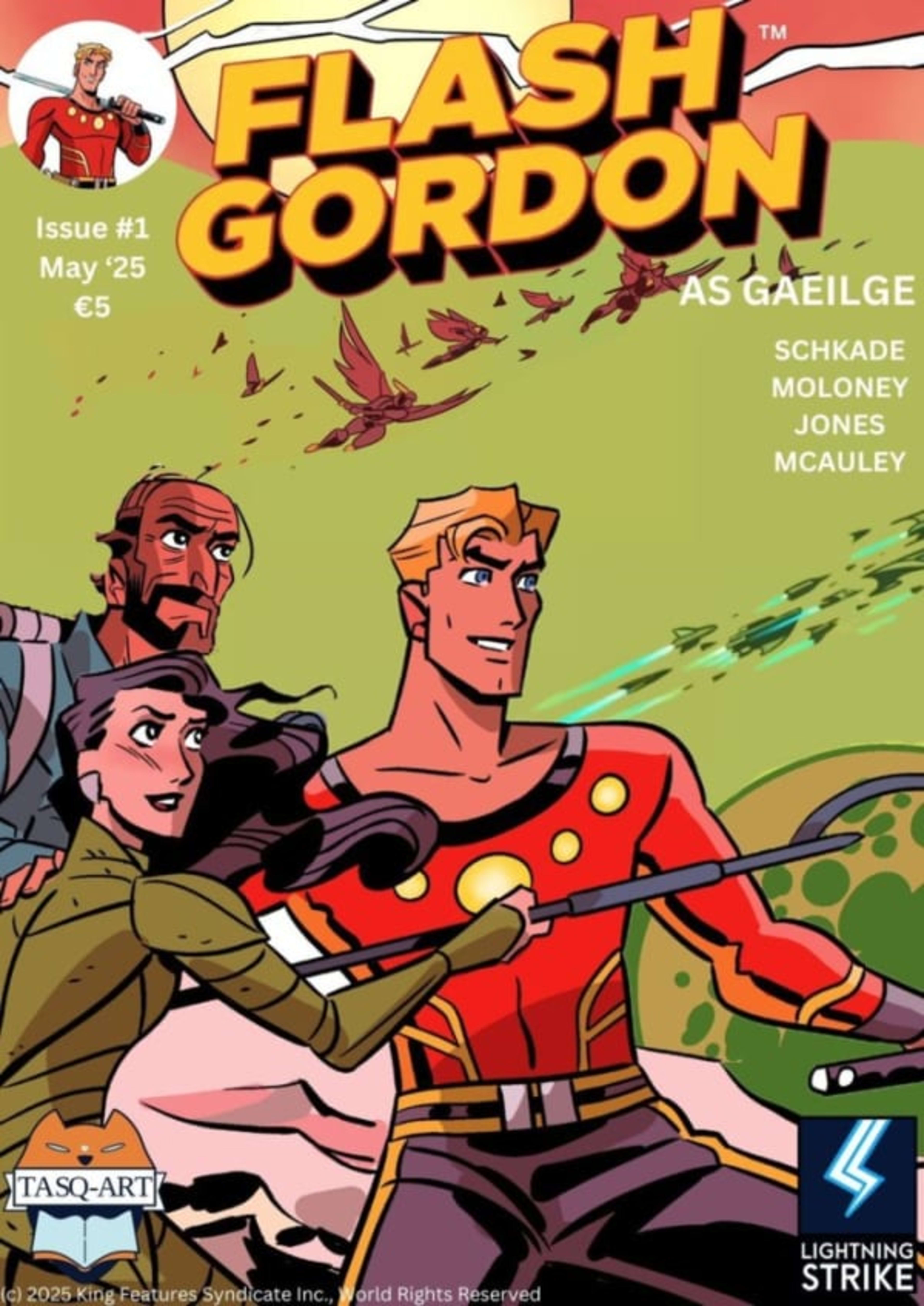 Flash Gordon: As Gaeilge cover — © Lightning Strike Comics