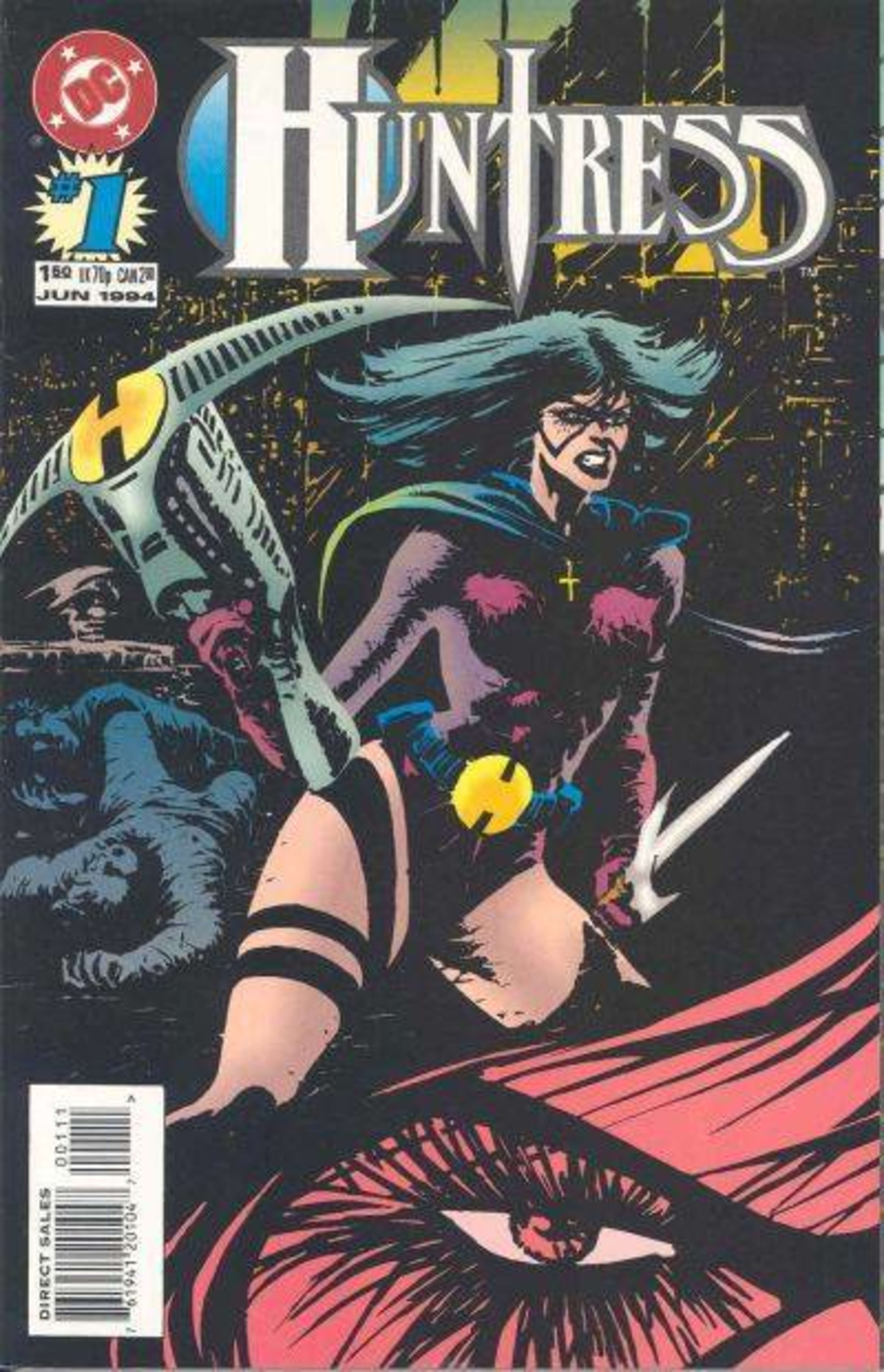 The Huntress cover — © DC Comics