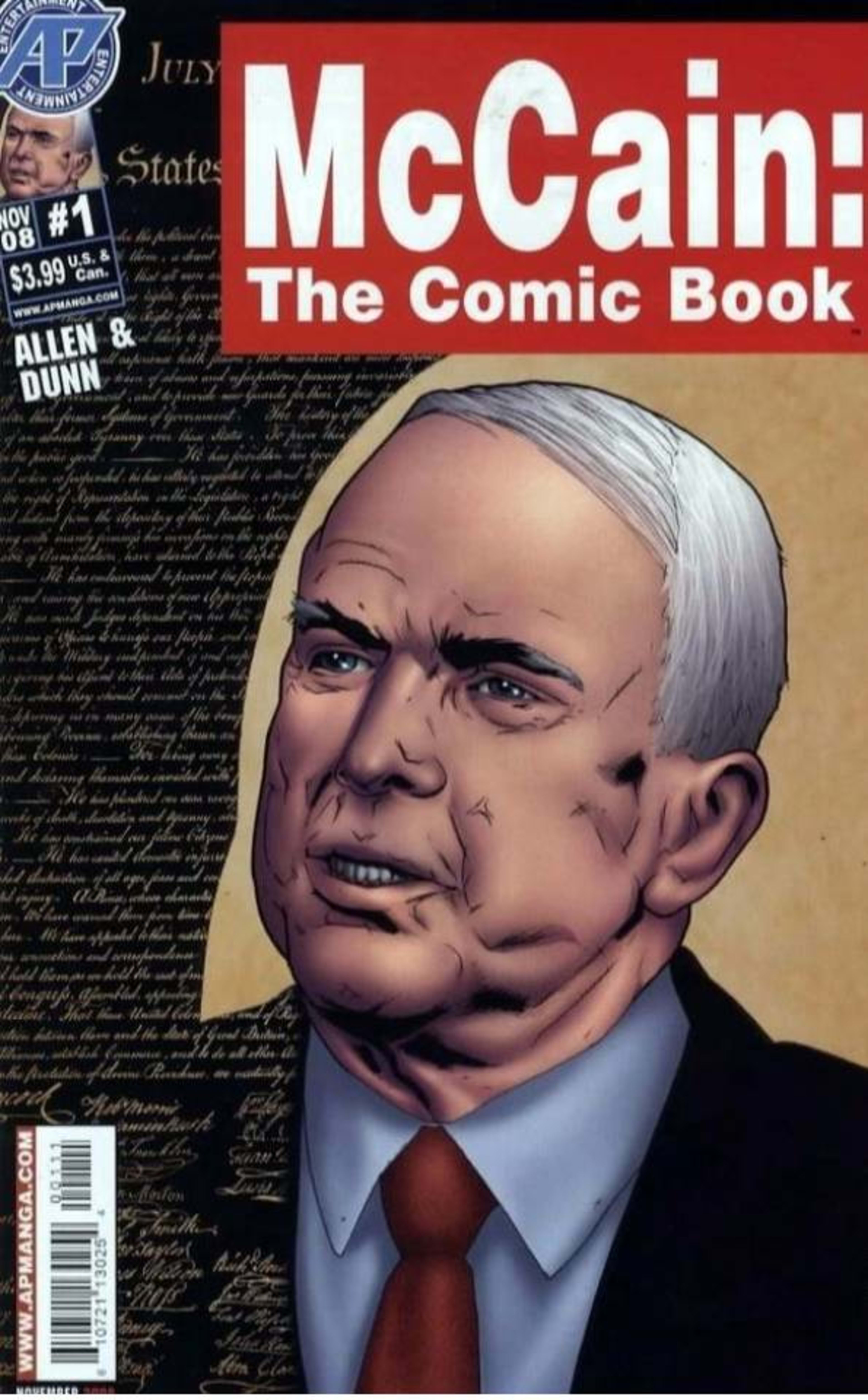 McCain: The Comic Book cover — © Antarctic Press
