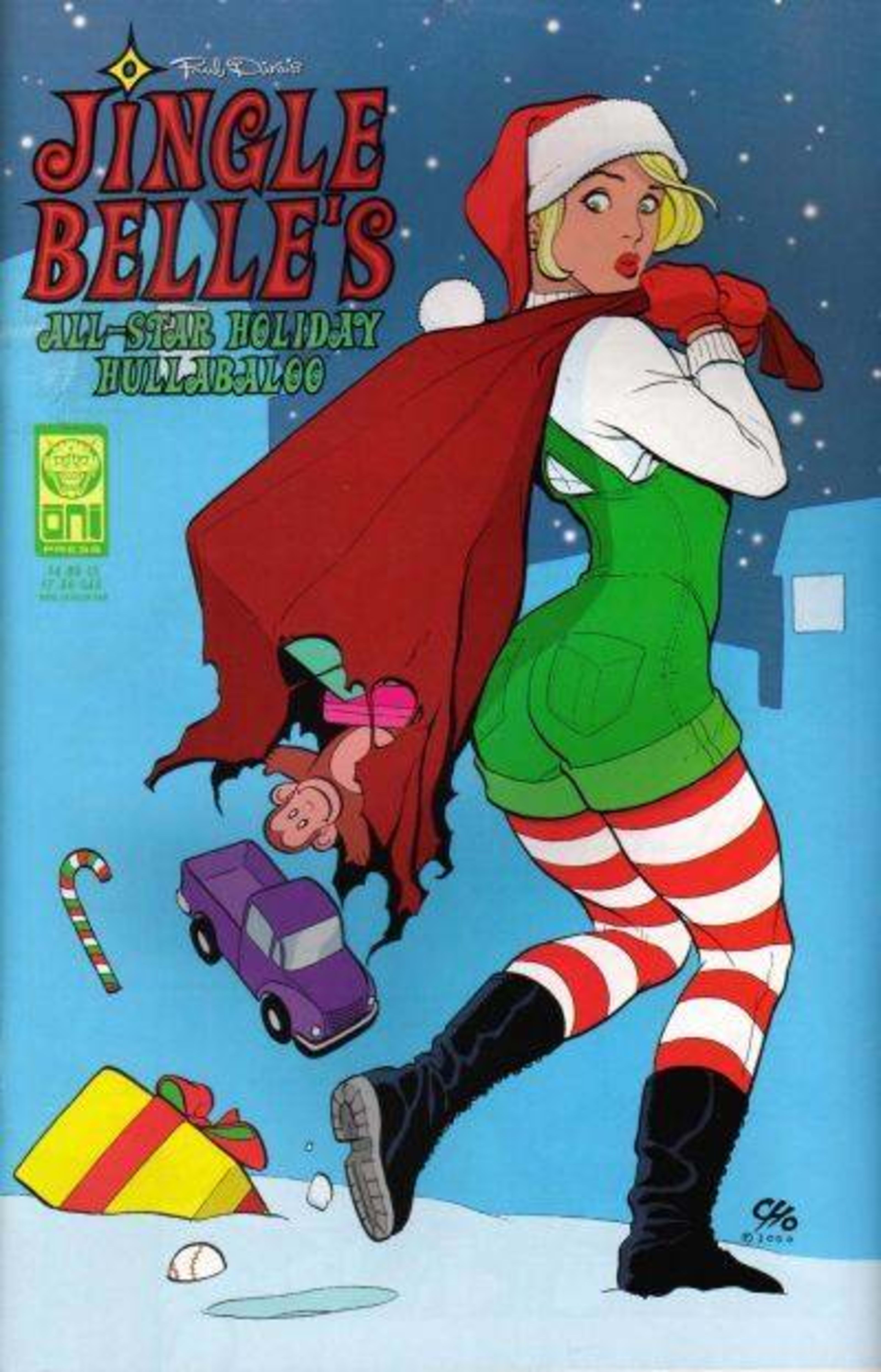 Paul Dini's Jingle Belle's All-Star Holiday Hullabaloo cover — © Oni Press
