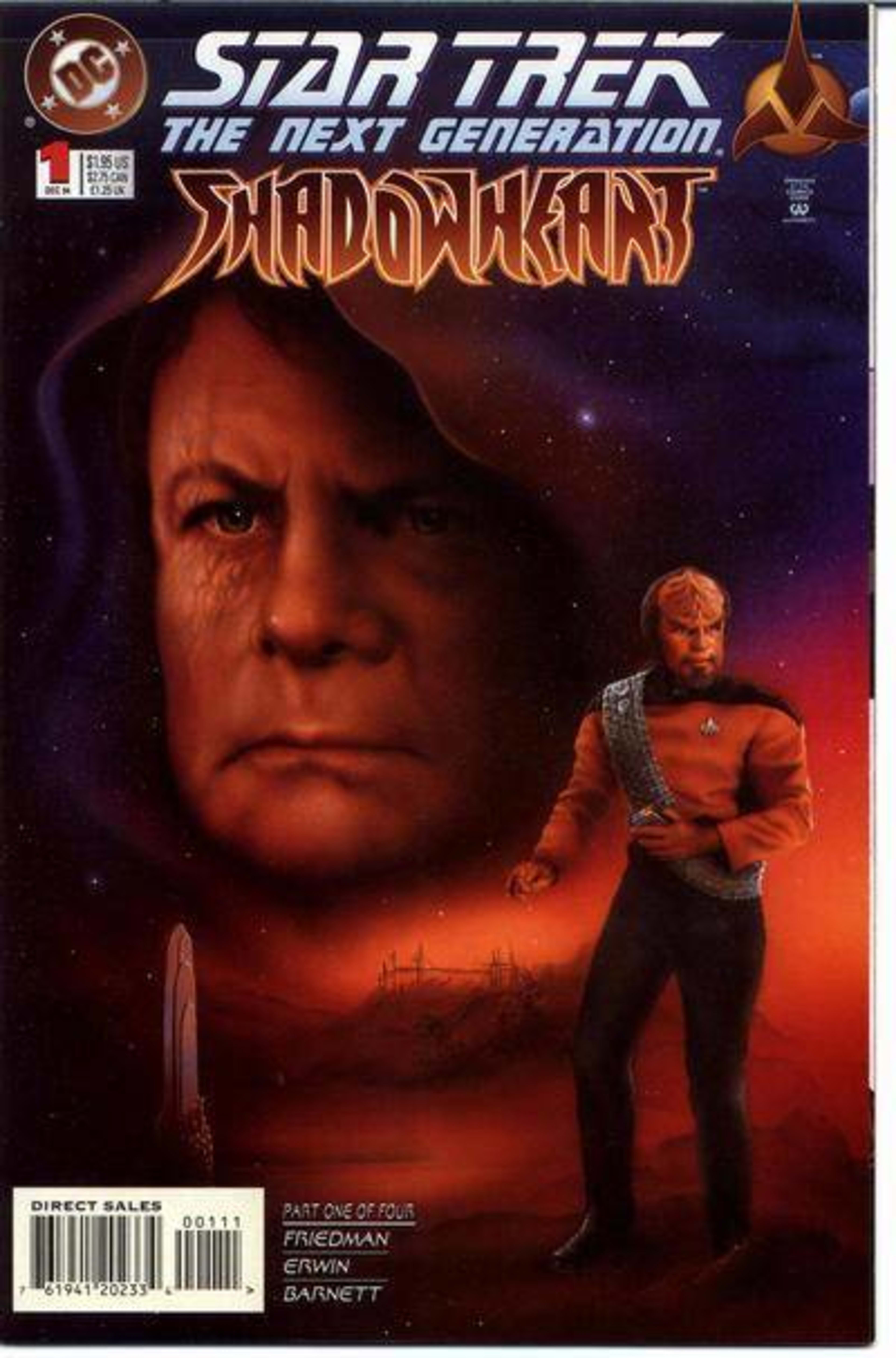 Star Trek: The Next Generation - Shadowheart cover — © DC Comics