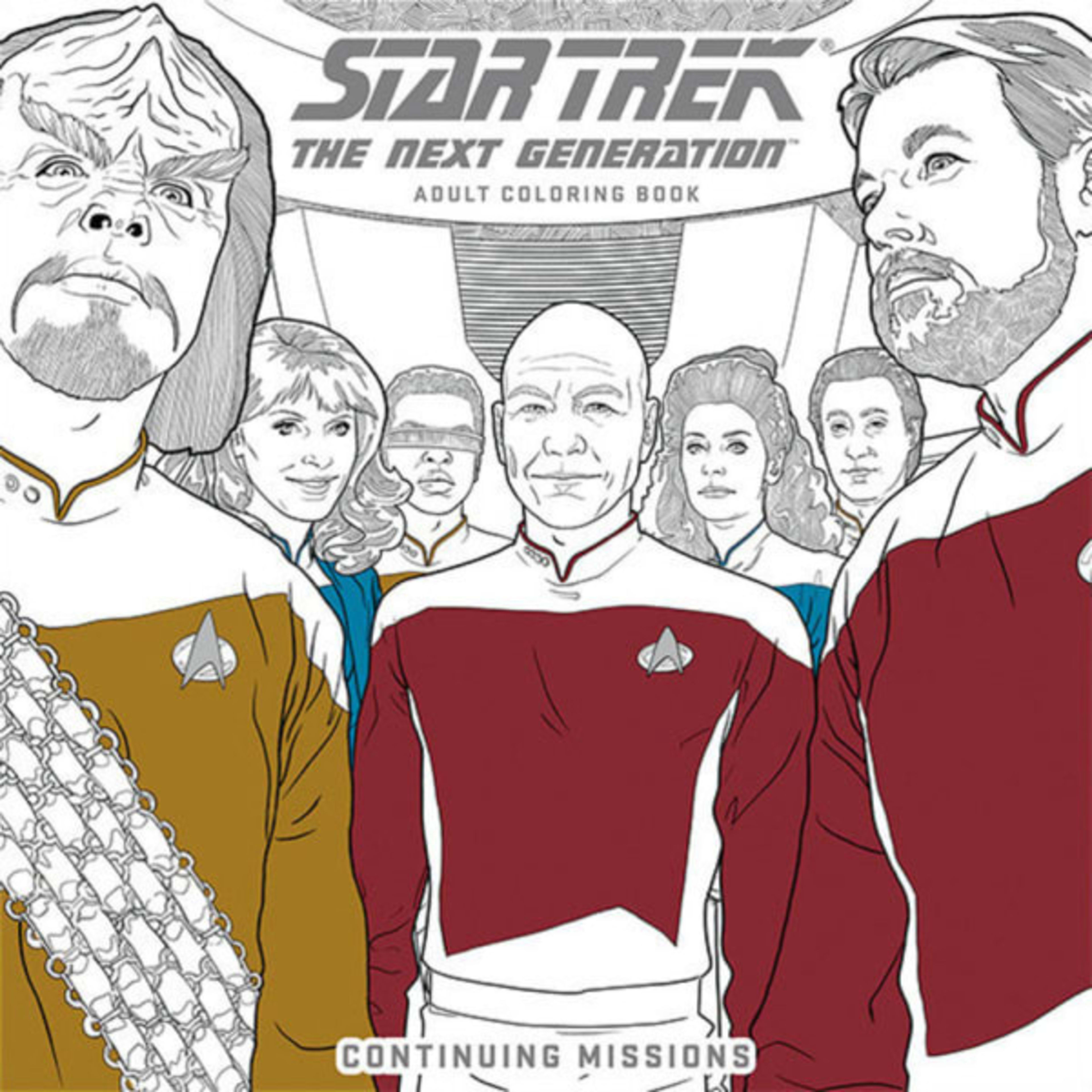 Star Trek: The Next Generation Adult Coloring Book-Continuing Missions cover — © Dark Horse Comics