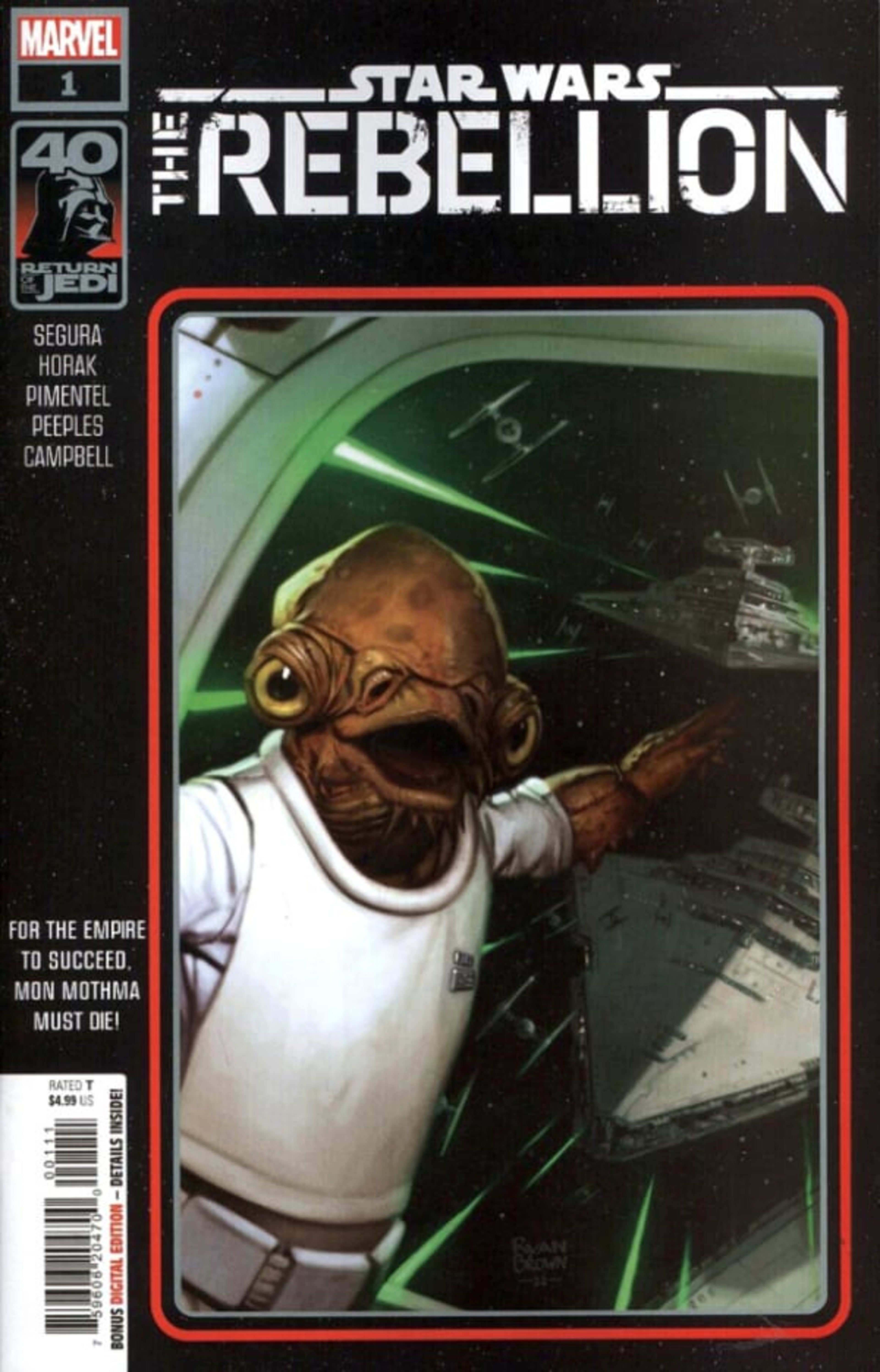 Star Wars: Return of The Jedi - The Rebellion cover — © Marvel