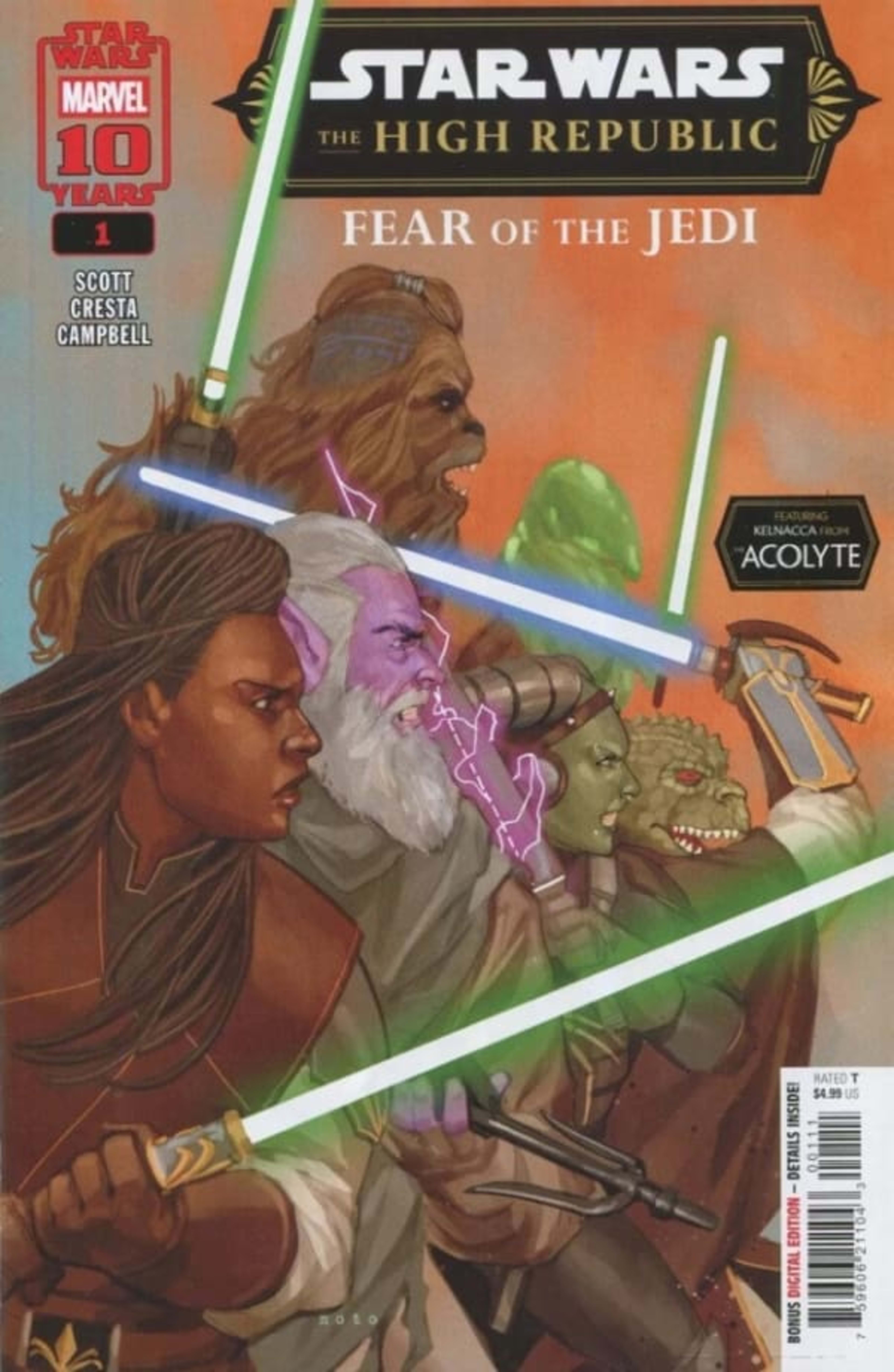 Star Wars: The High Republic [Phase III] – Fear of the Jedi cover — © Marvel