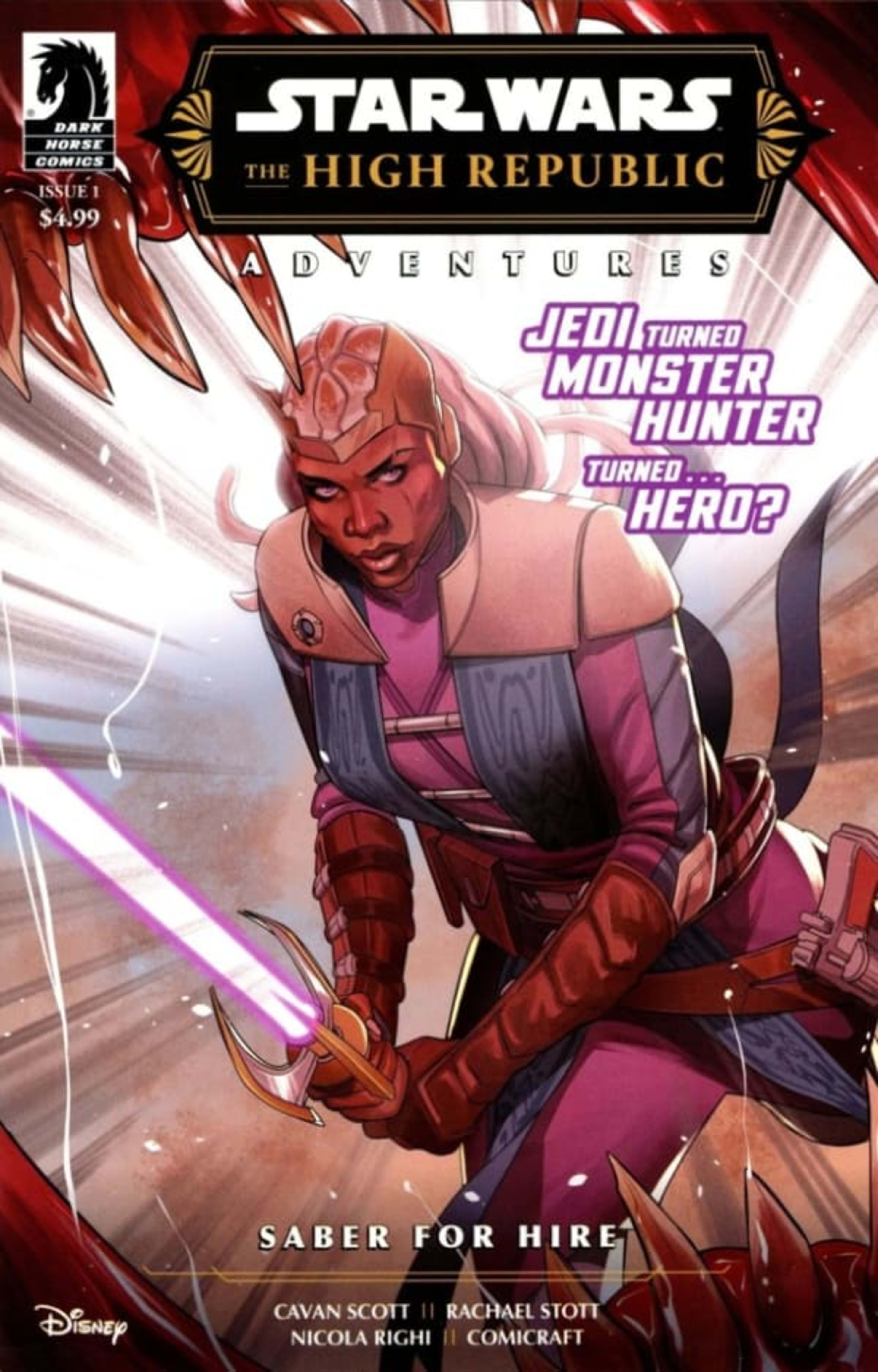 Star Wars: The High Republic Adventures - Saber for Hire cover — © Dark Horse Comics