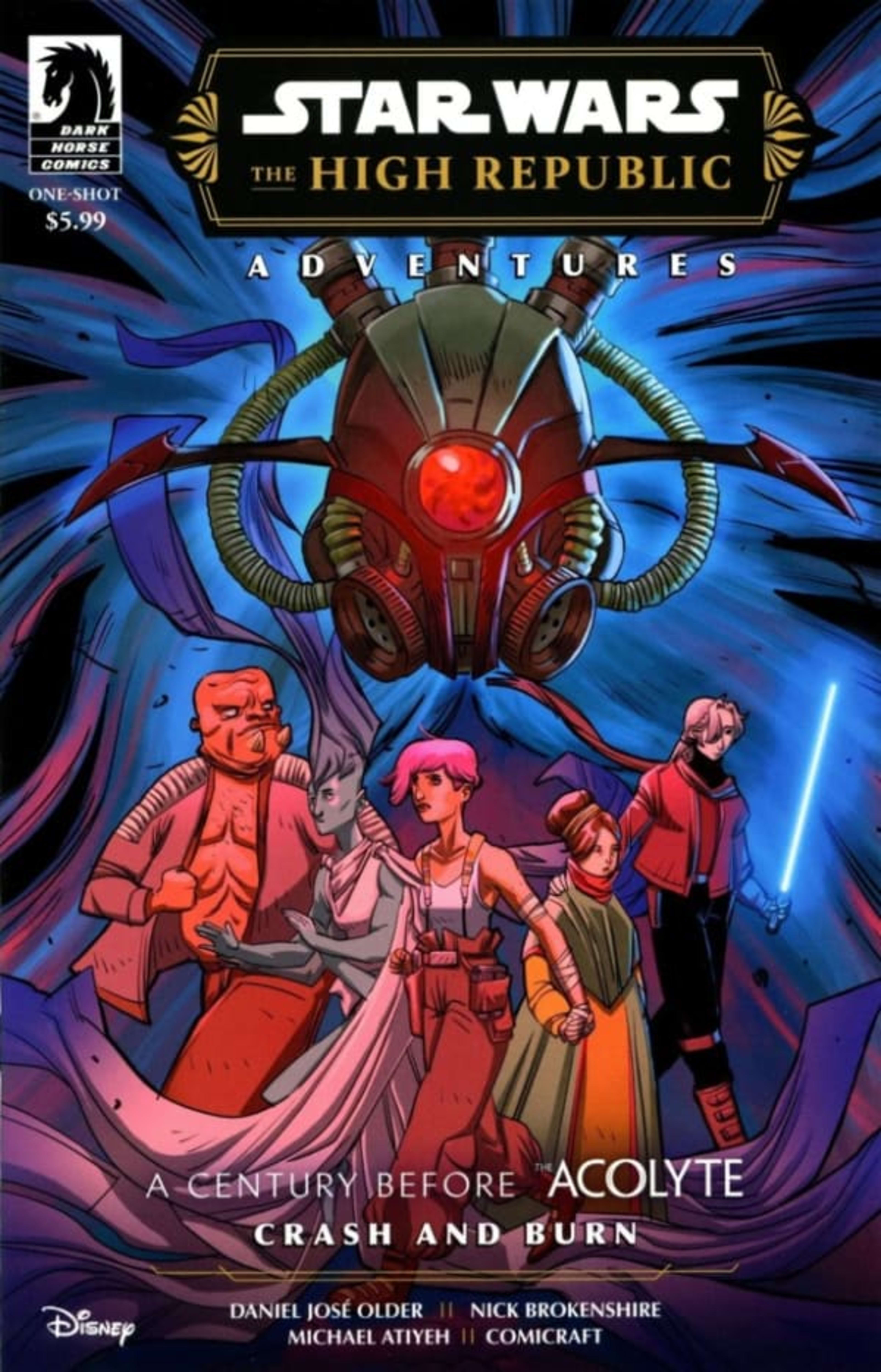 Star Wars: The High Republic Adventures (Phase III)―Crash and Burn cover — © Dark Horse Comics