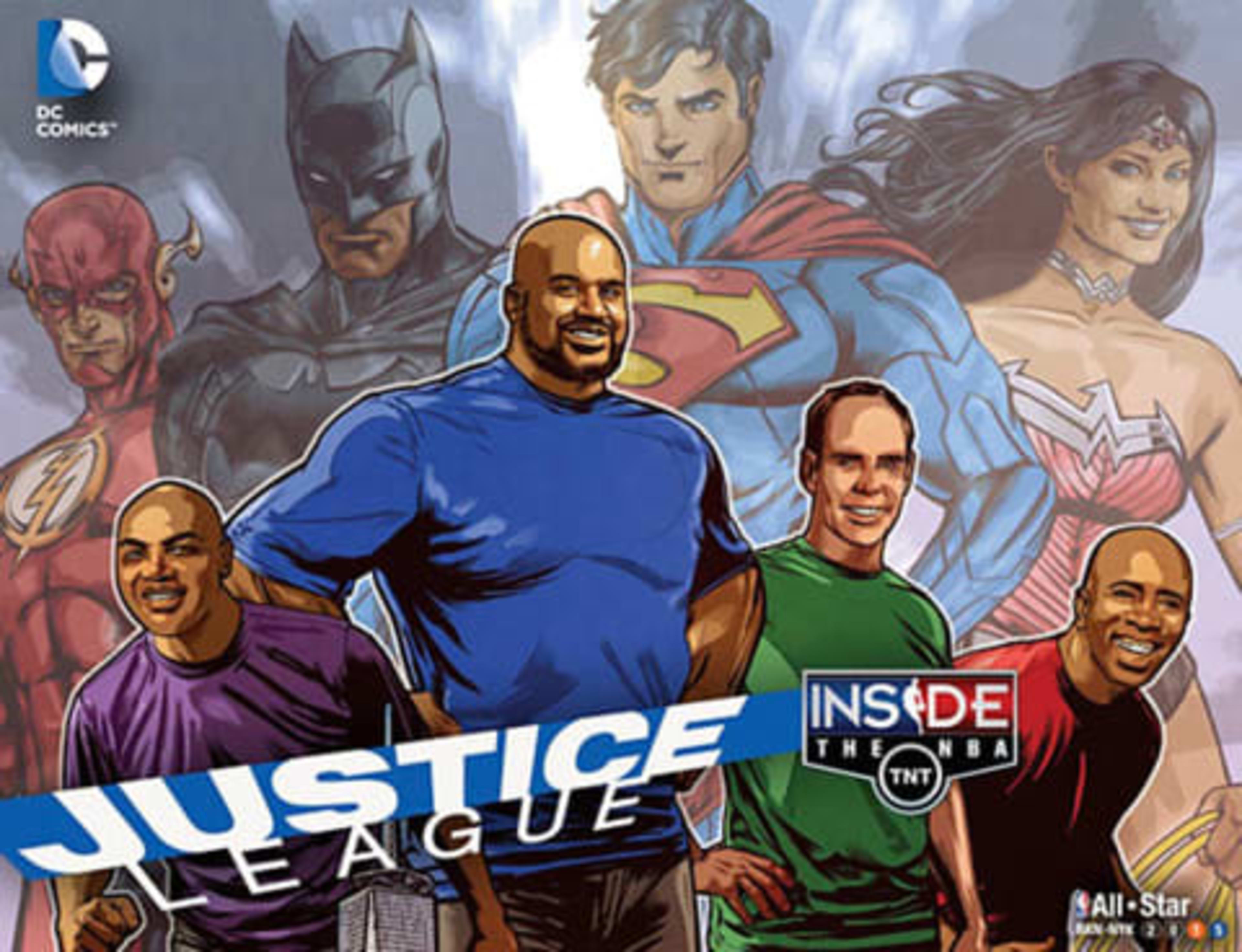 The Justice League Goes Inside the NBA All Star Edition 2014 cover — © DC Comics