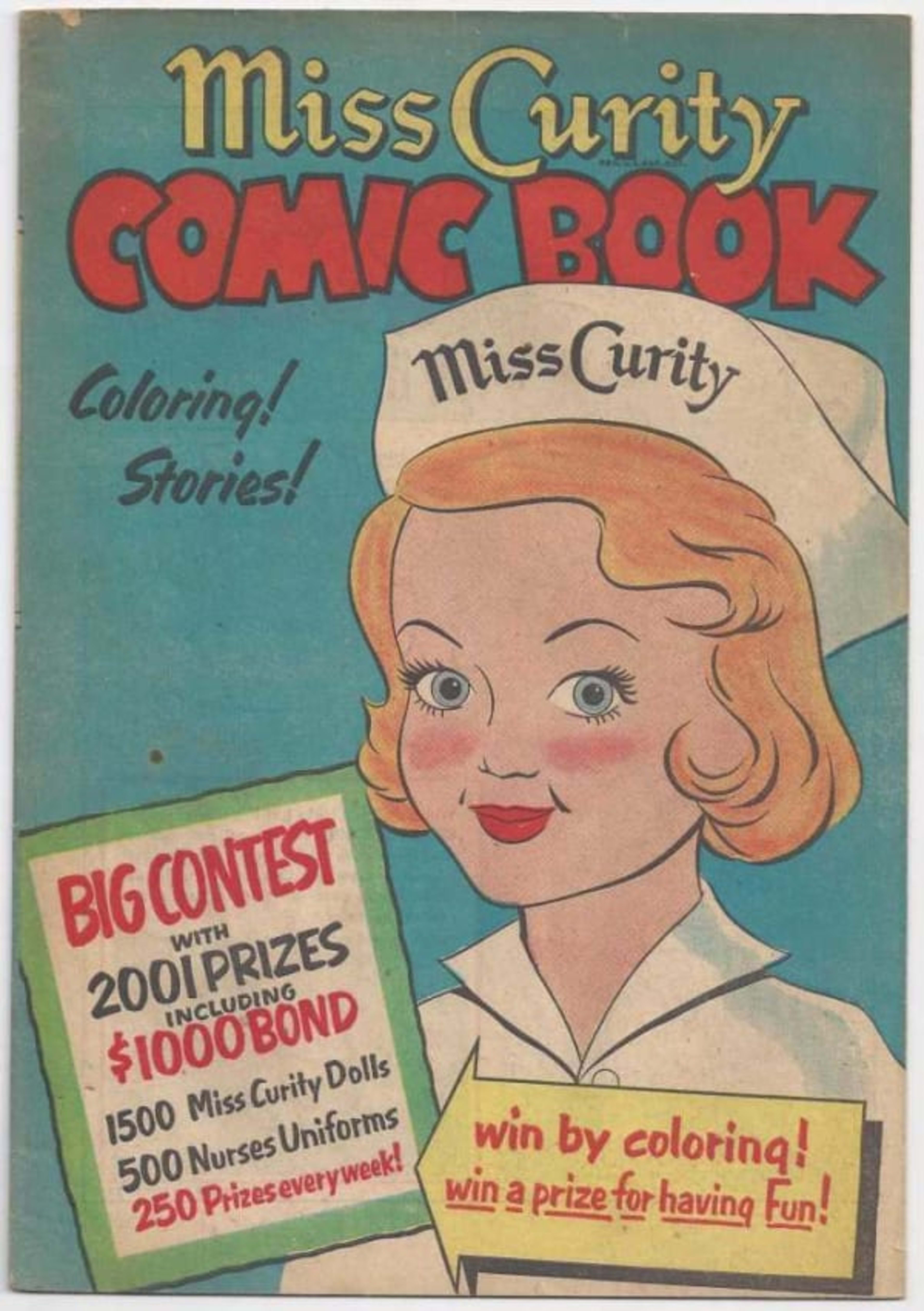 Miss Curity Comic Book cover — © Kendall Company