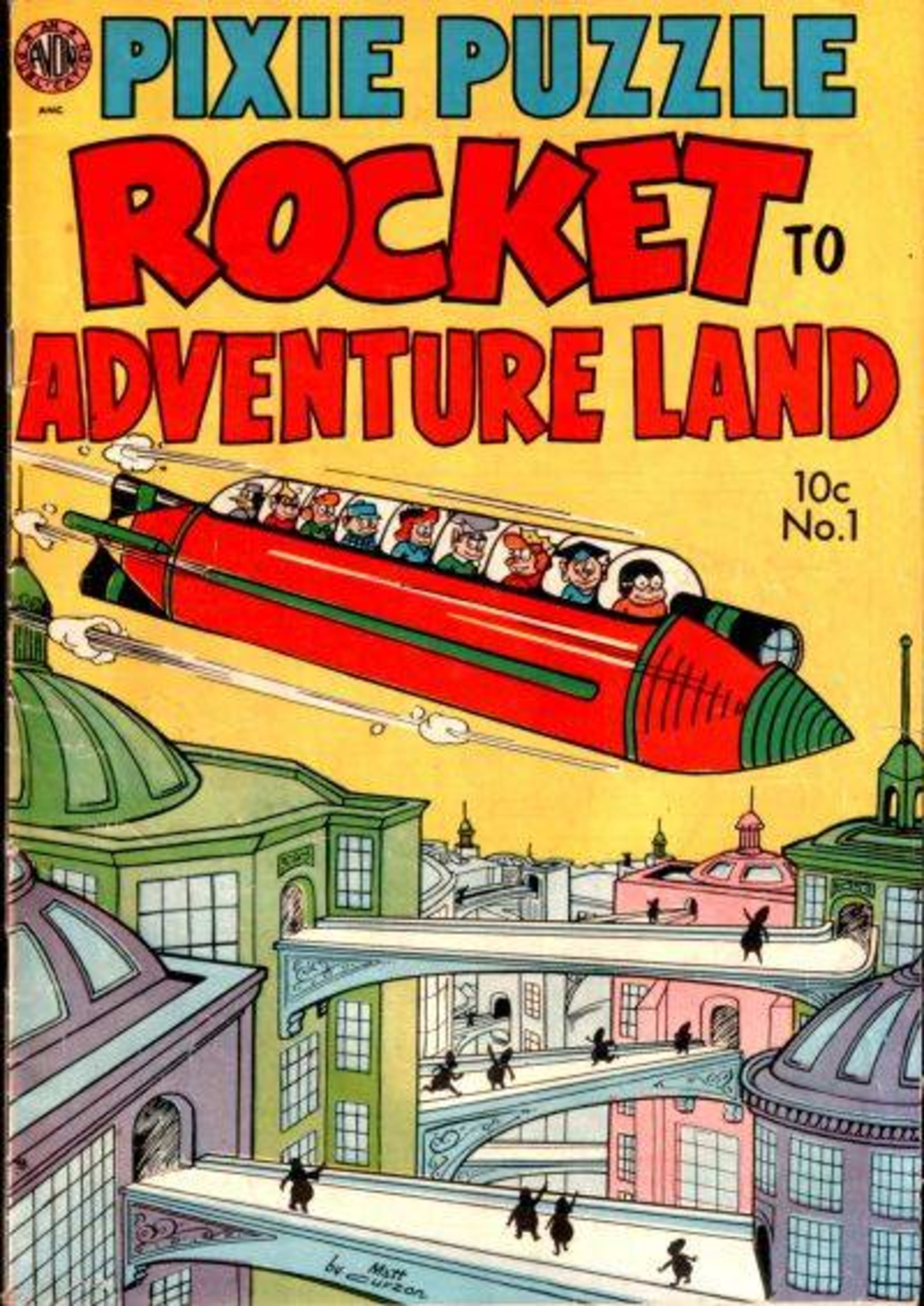 Pixie Puzzle Rocket to Adventureland cover — © Avon