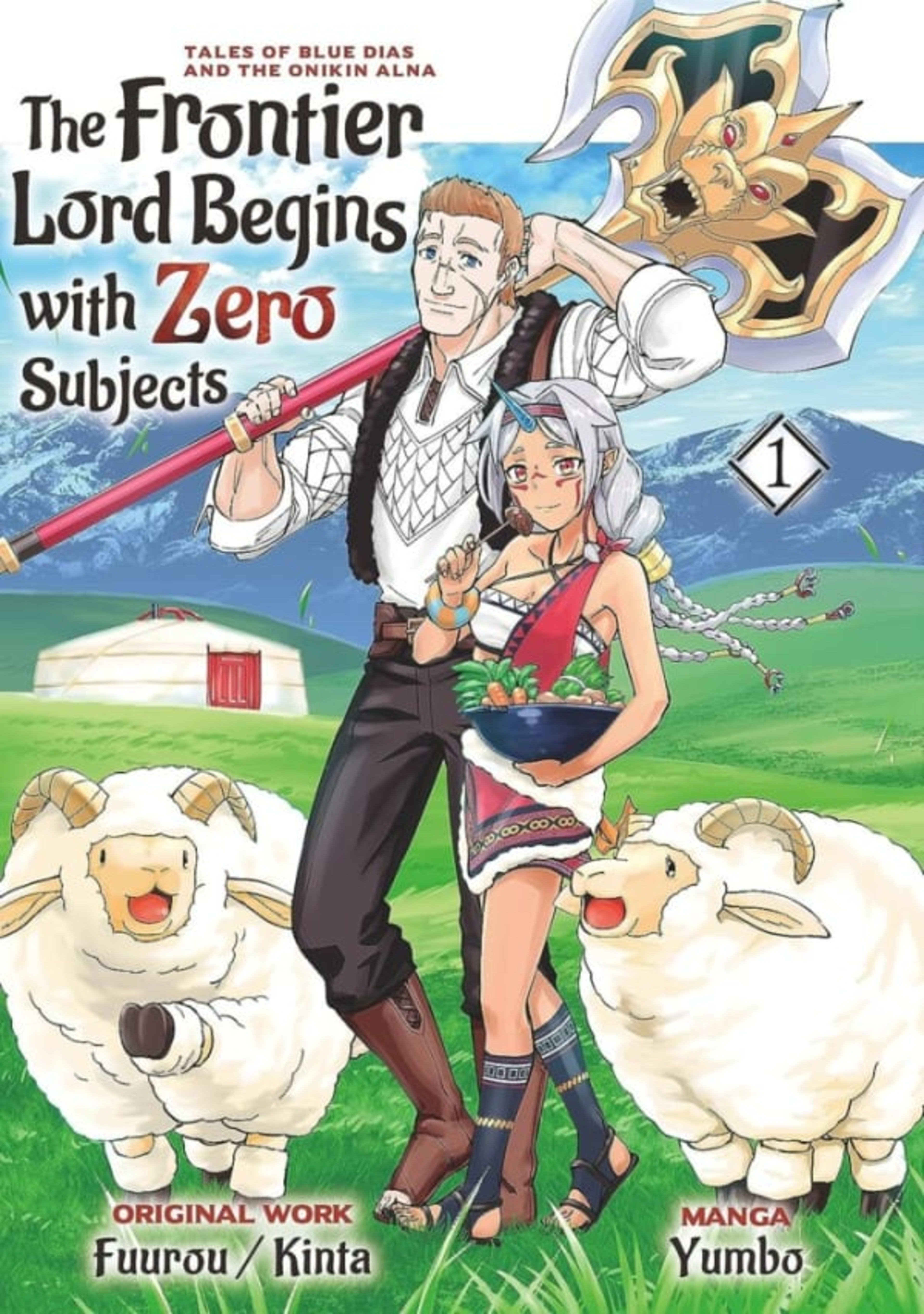 The Frontier Lord Begins with Zero Subjects: Tales of Blue Dias and the Onikin Alna cover — © J-Novel Club