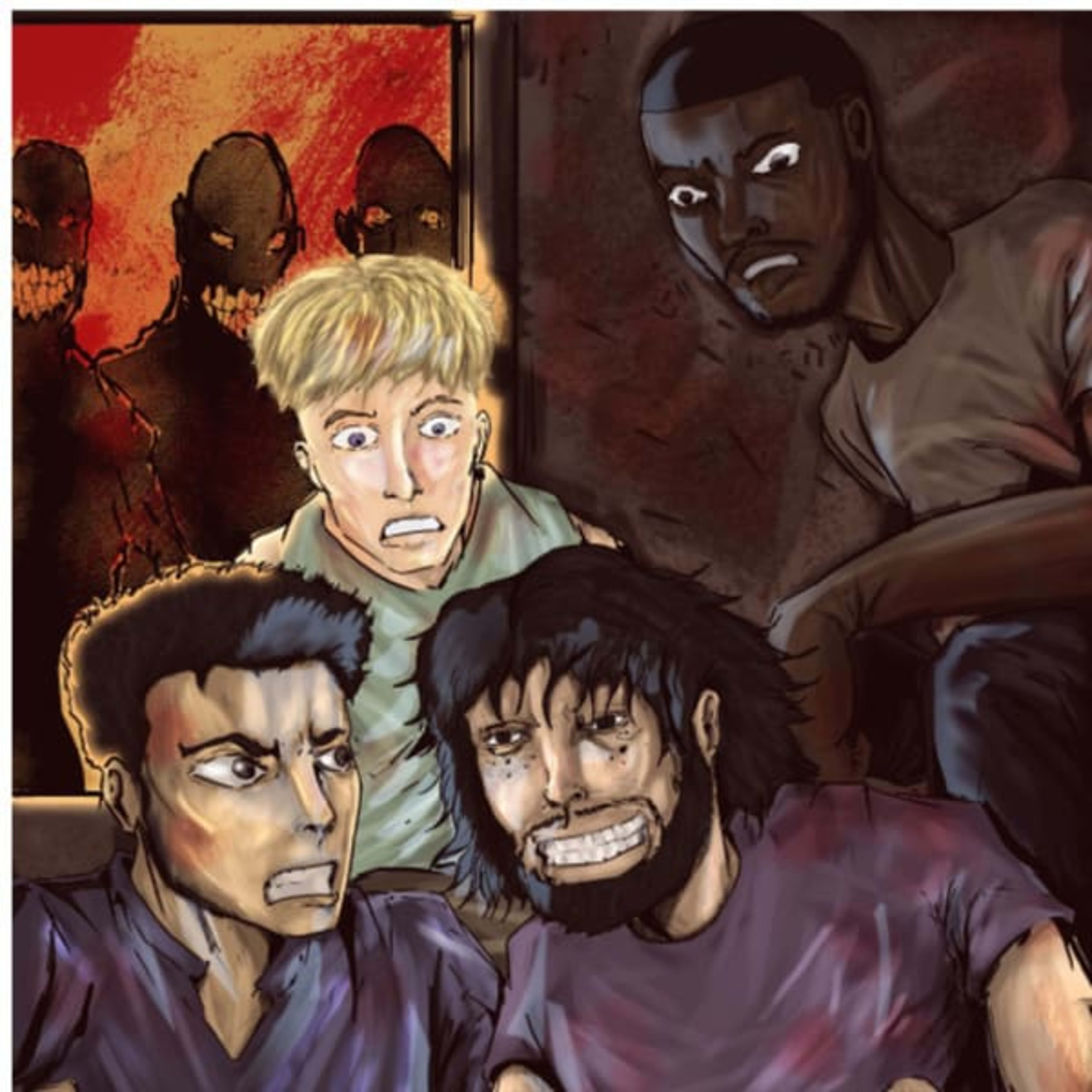 Four Dudes & A Zombie Apocalypse cover — © Abacab Comics