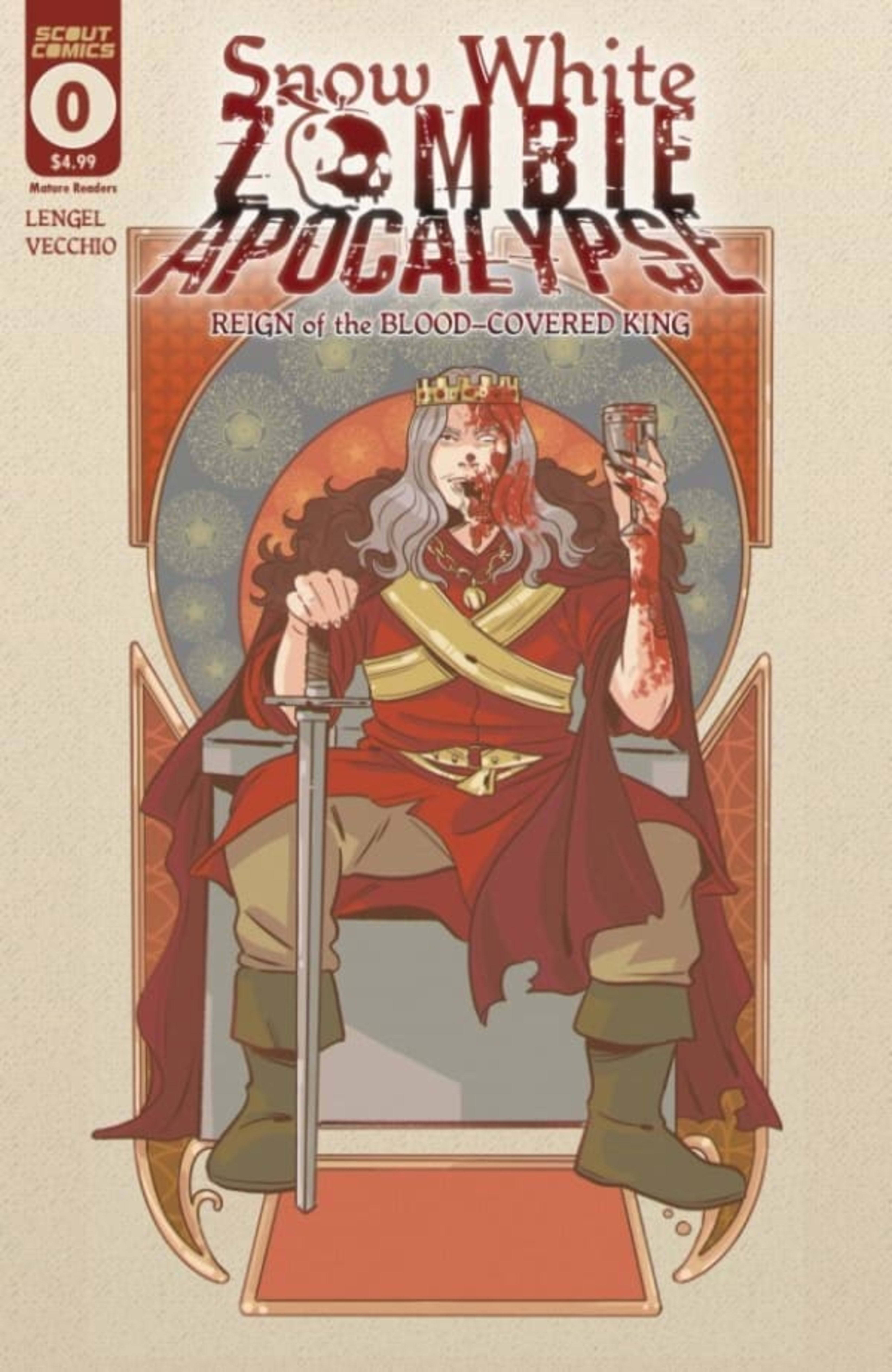 Snow White Zombie Apocalypse: Reign of the Blood-Covered King cover — © Scout Comics