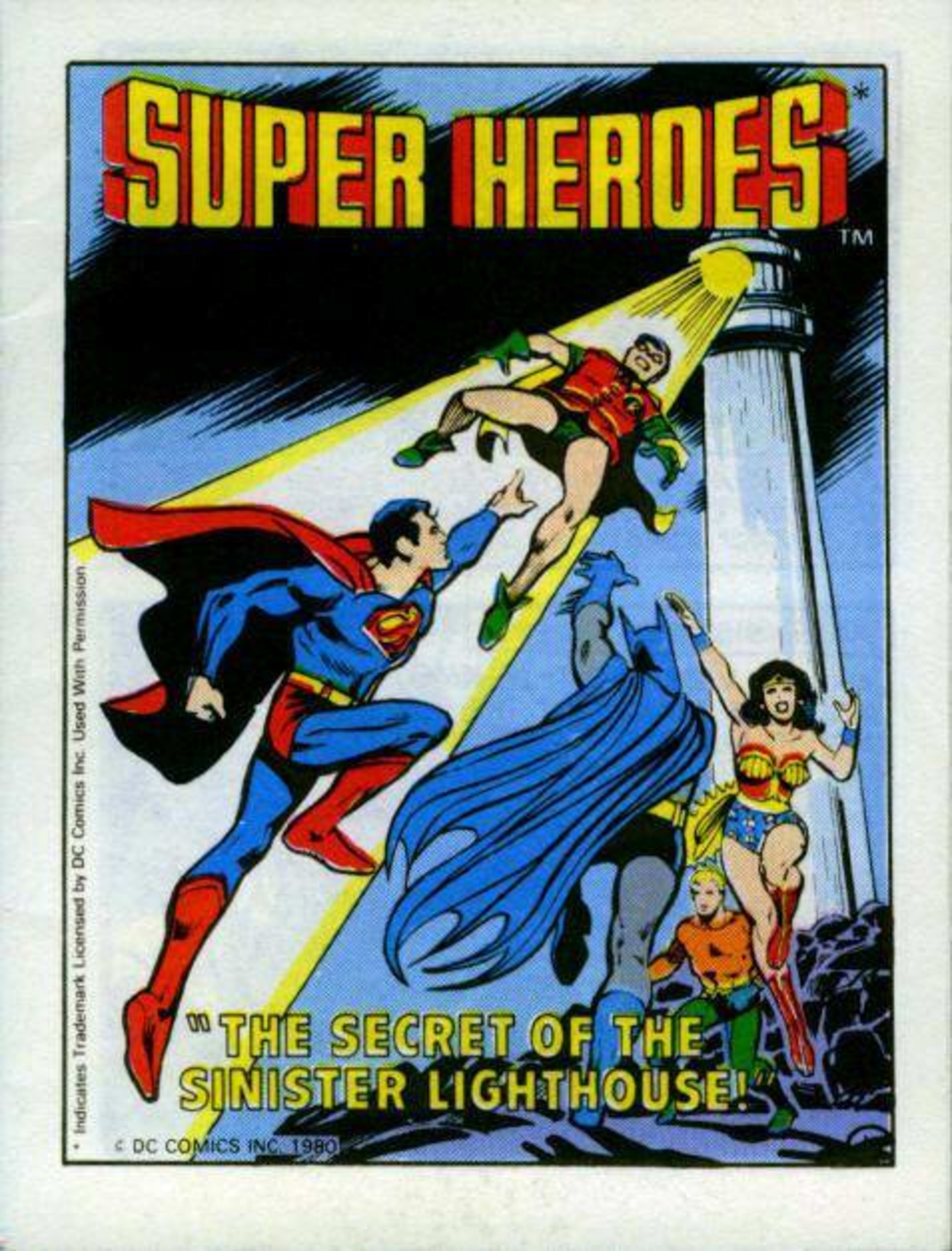 Super Heroes: Secret of the Sinister Lighthouse! cover — © DC Comics