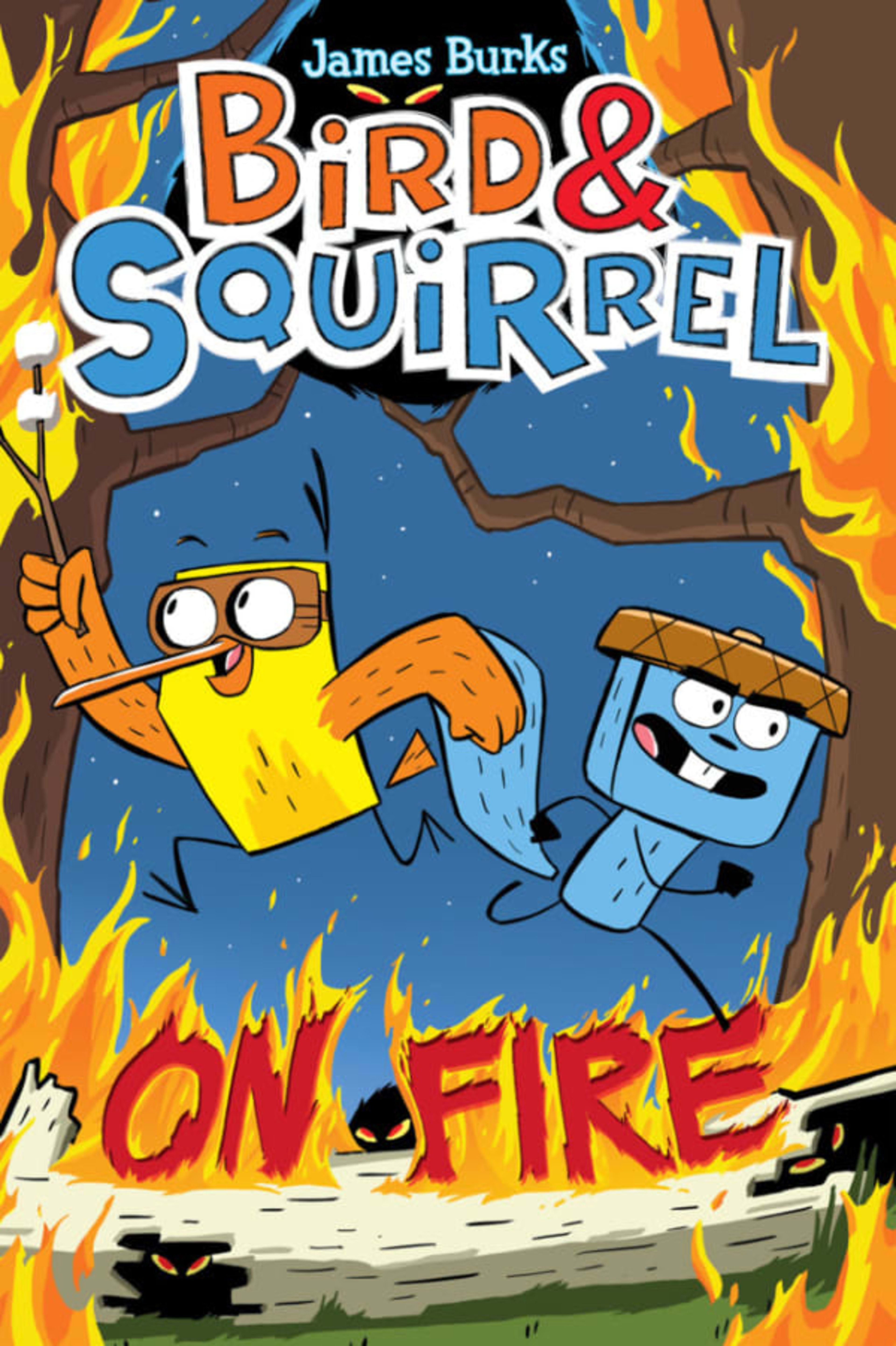 Bird & Squirrel On Fire cover — © Scholastic Book Services