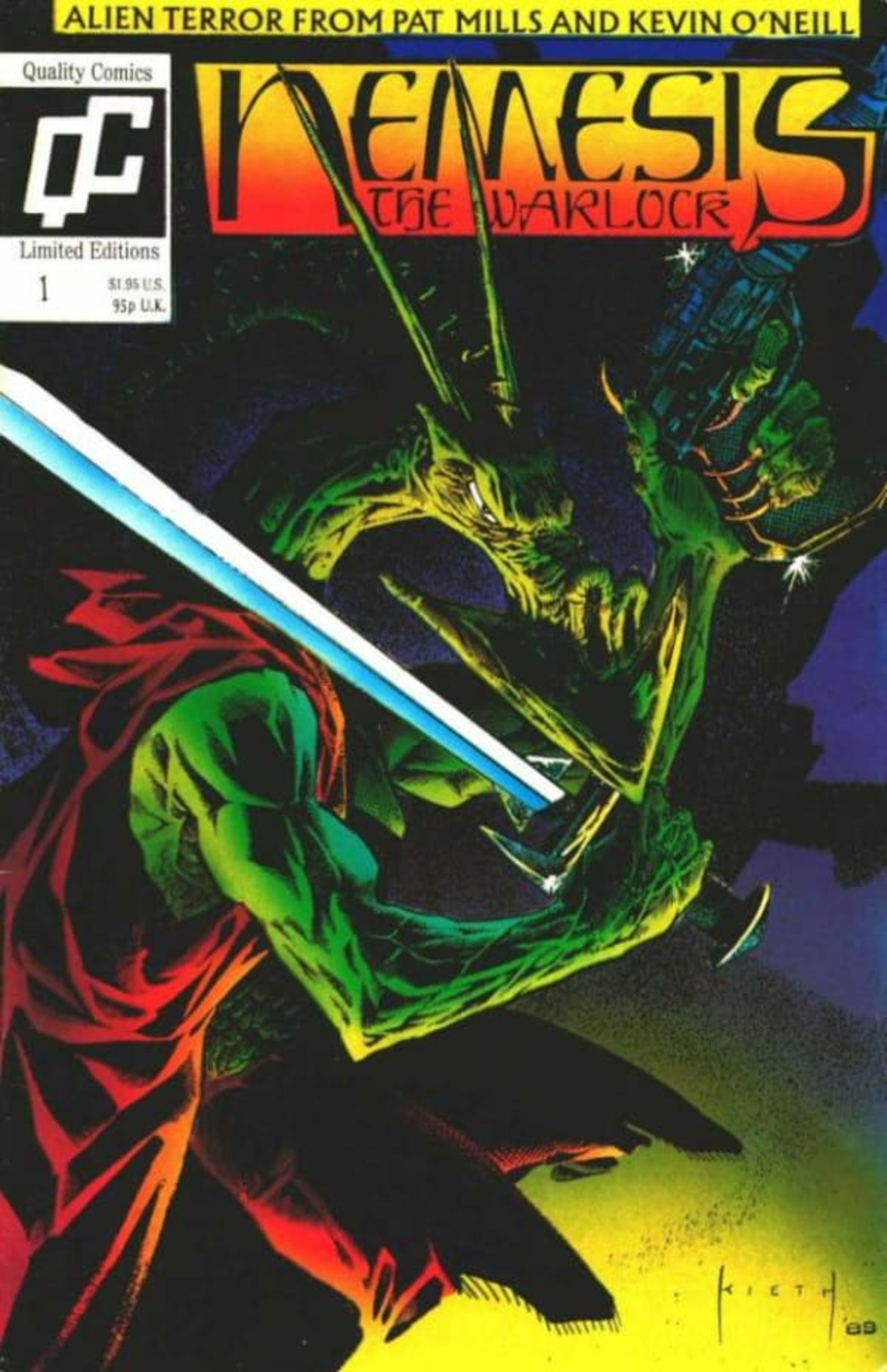 Nemesis the Warlock cover — © Quality Communications