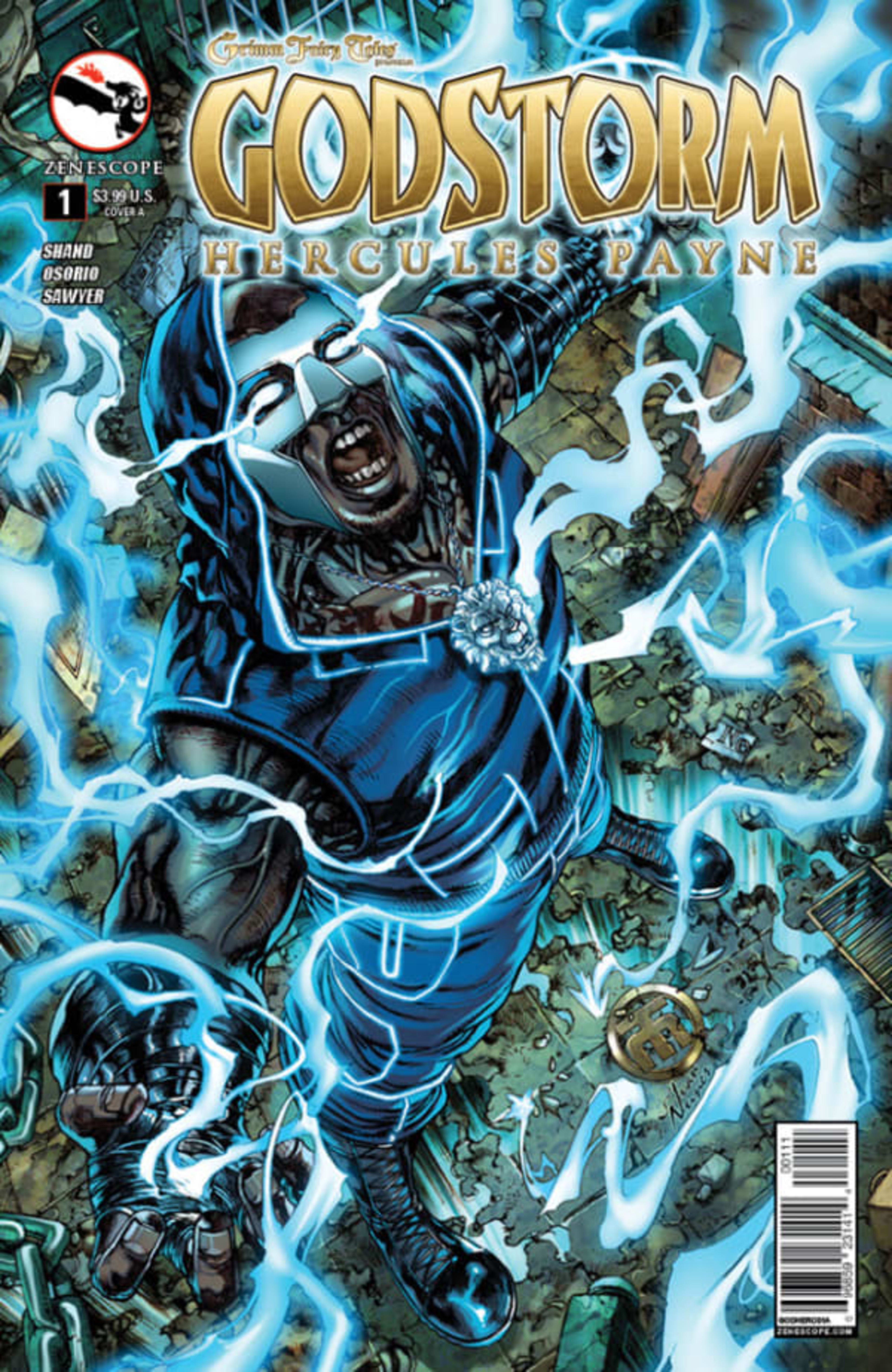 Grimm Fairy Tales presents Godstorm: Hercules Payne cover — © Zenescope Entertainment