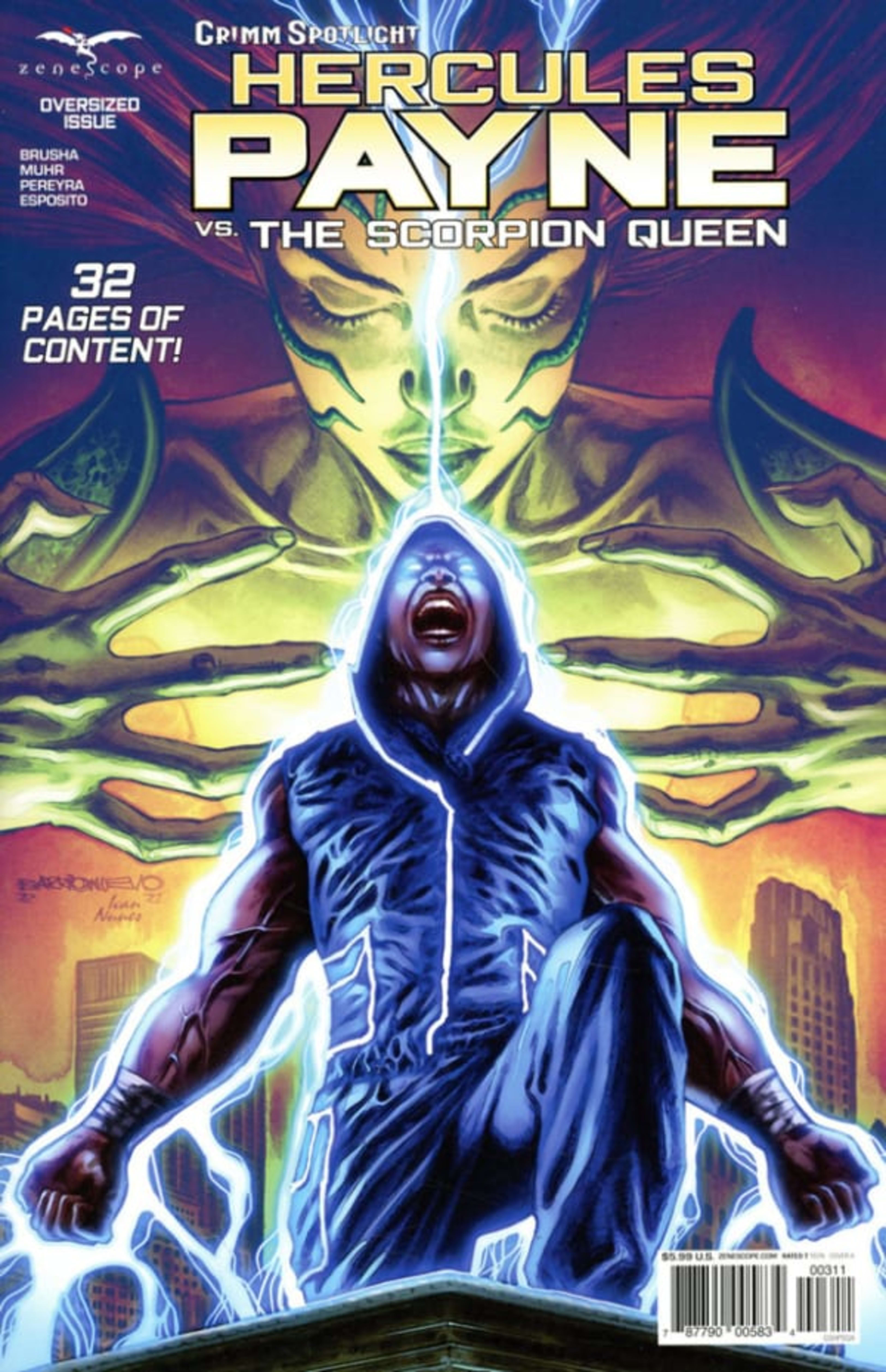 Grimm Spotlight: Hercules Payne vs. The Scorpion Queen cover — © Zenescope Entertainment