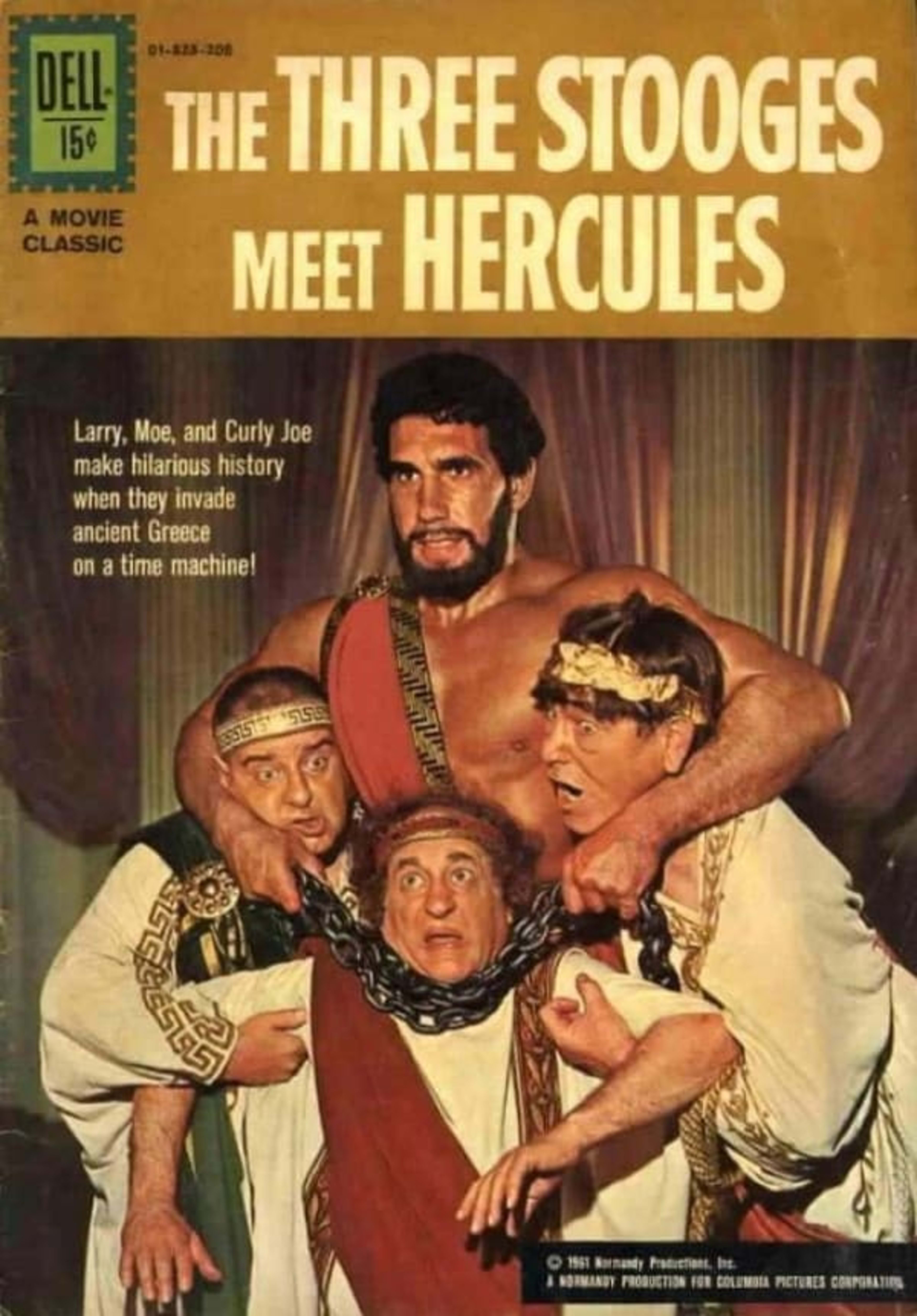 Three Stooges Meet Hercules cover — © Dell