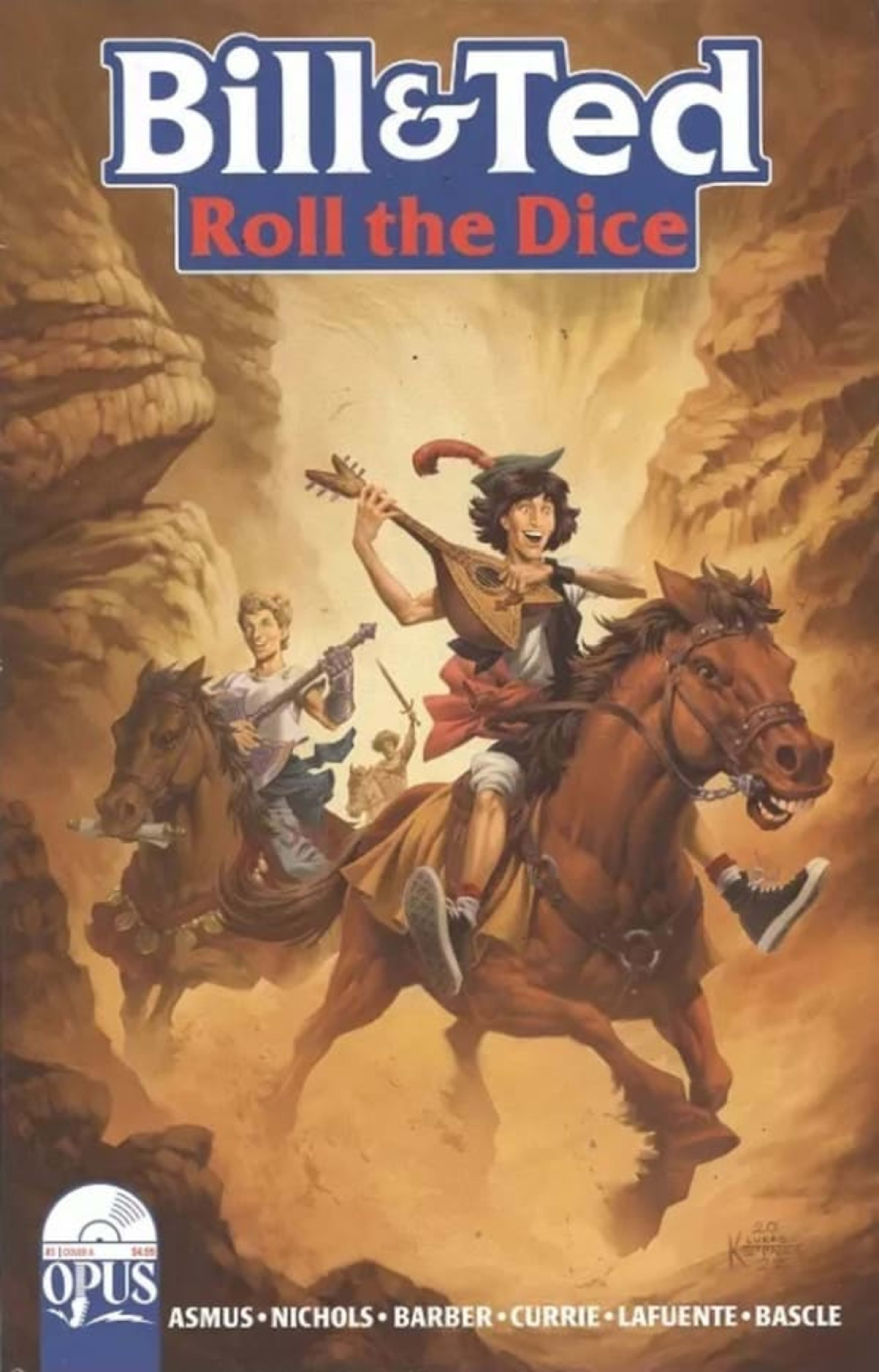 Bill & Ted Roll the Dice cover — © Opus Comics