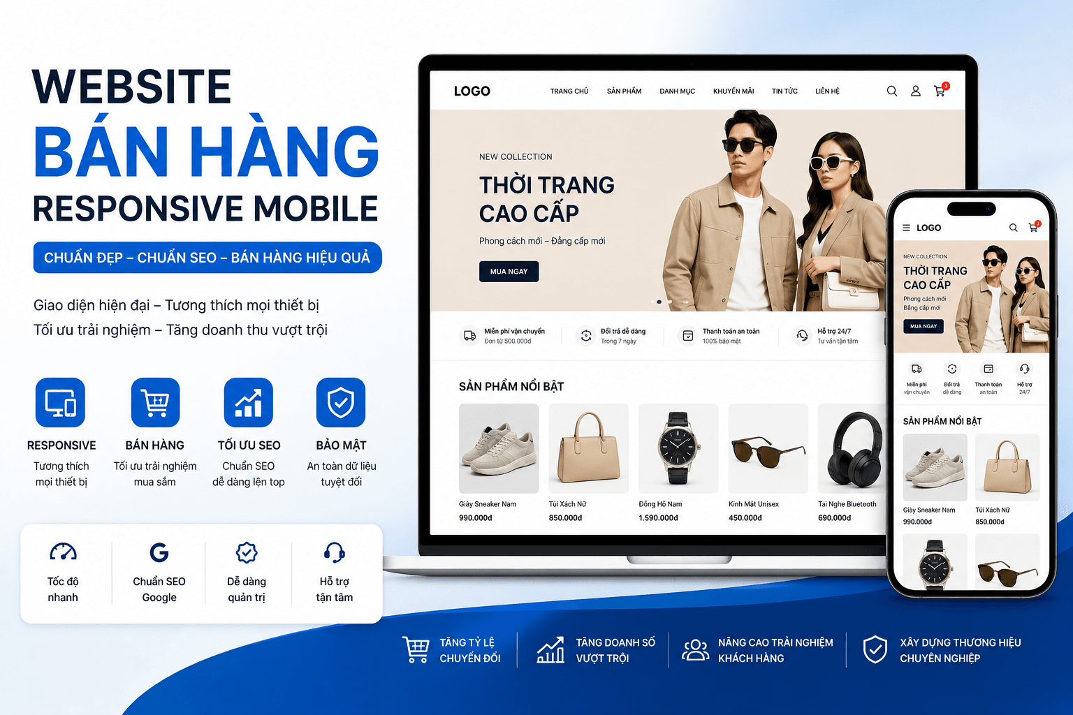 Website Bán Hàng Responsive Mobile chuẩn SEO
