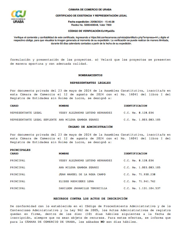 Junta Directiva Motonecos