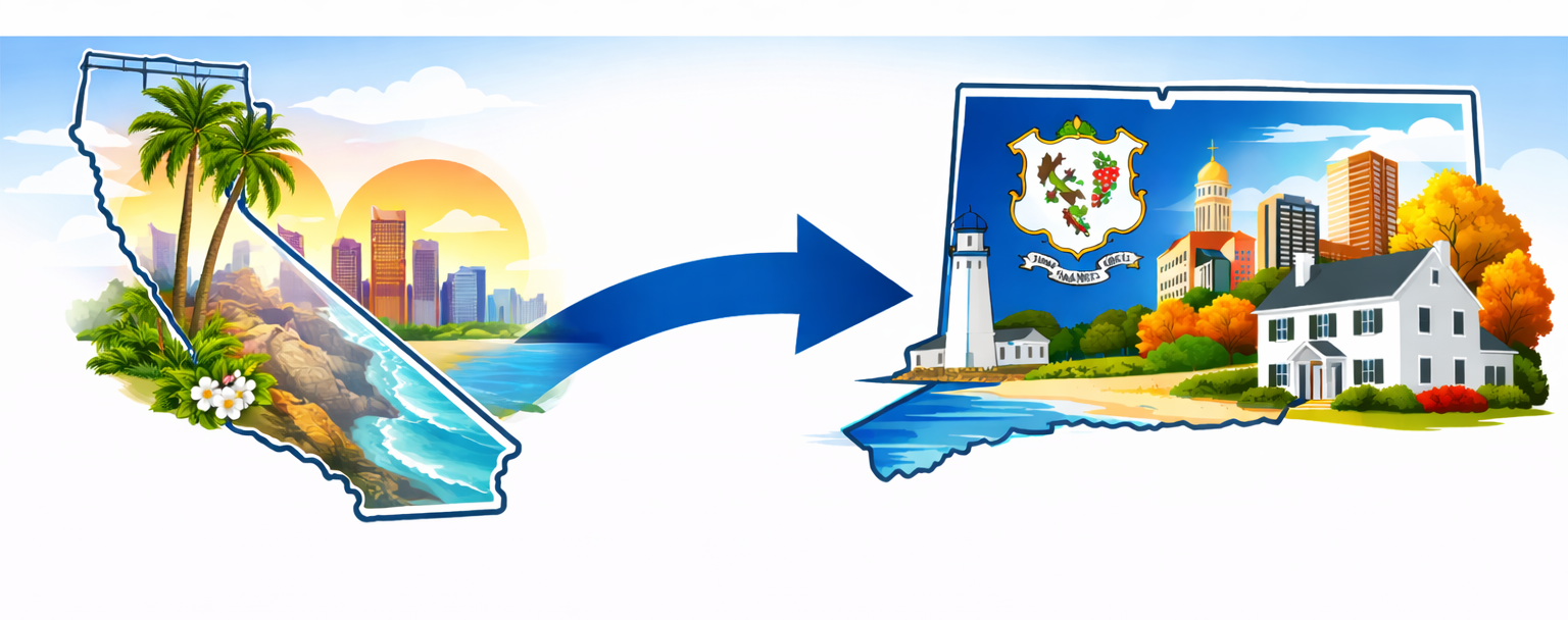 Moving from California to Connecticut relocation guide