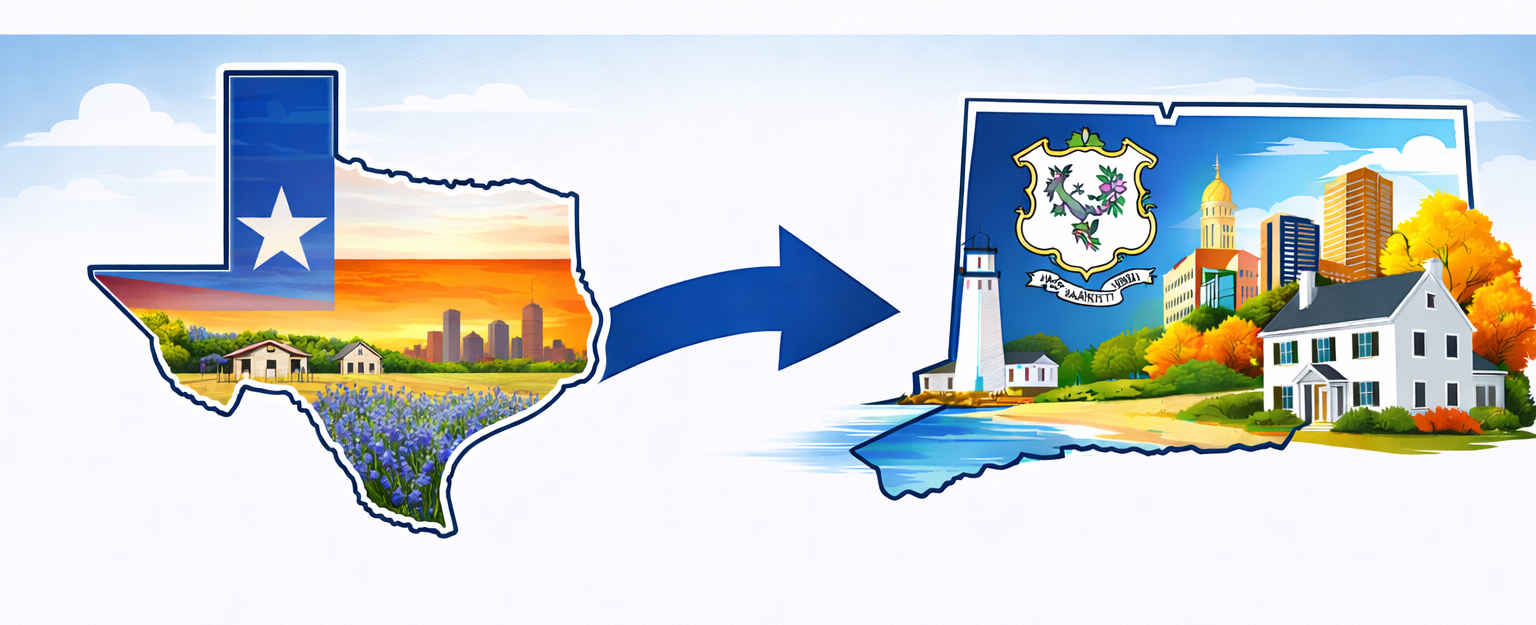 Moving from Texas to Connecticut relocation guide