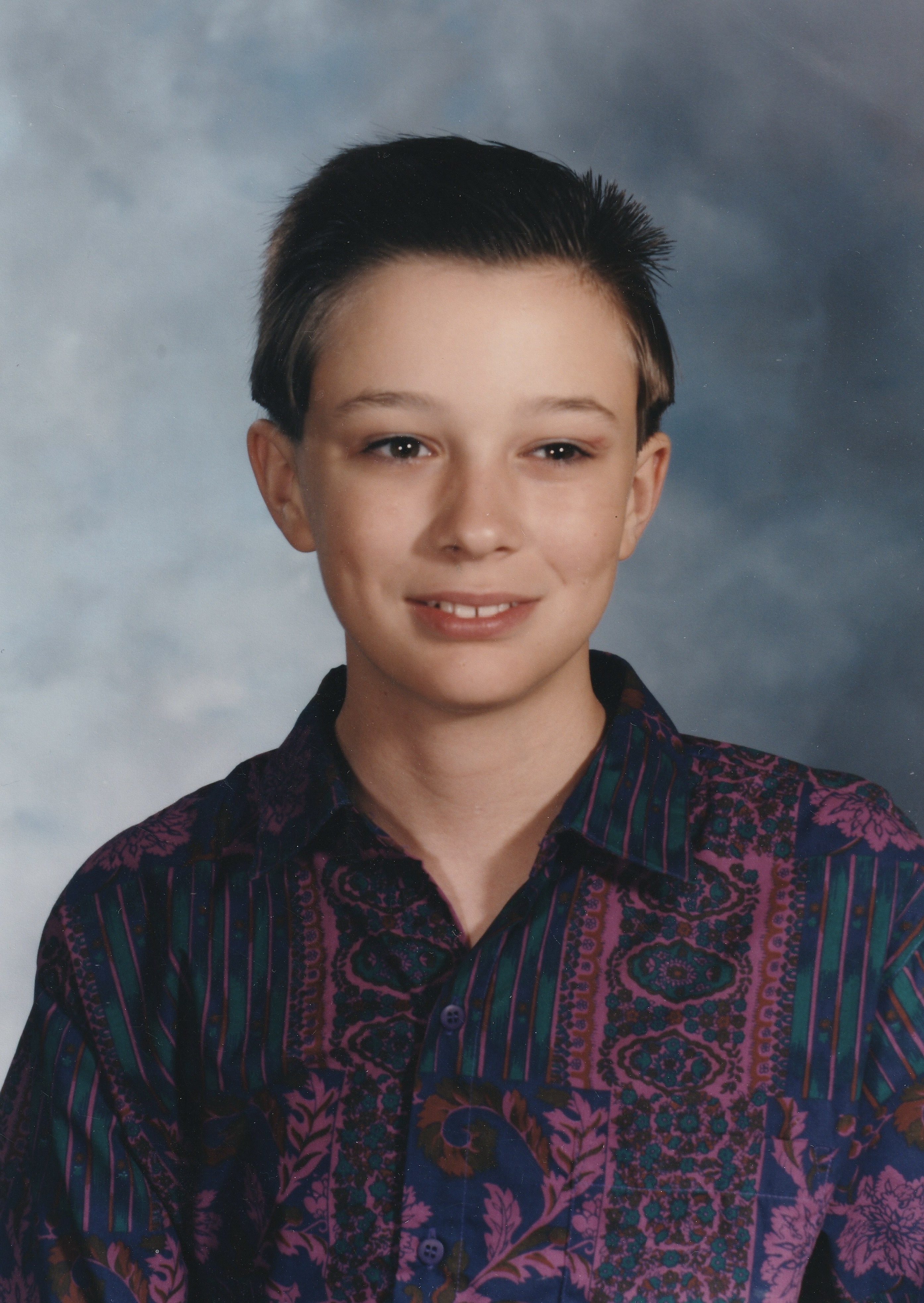 Nick Gilham as a child