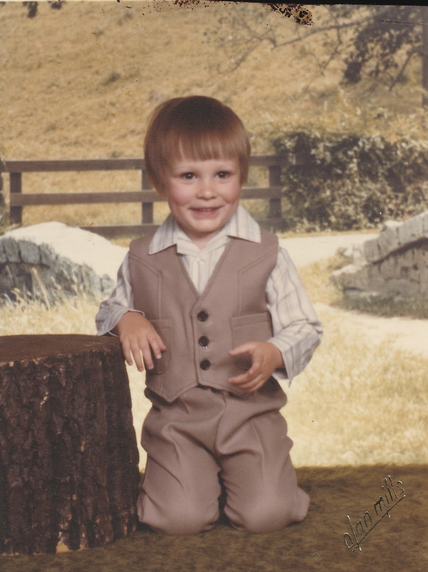 Nick Gilham as a child