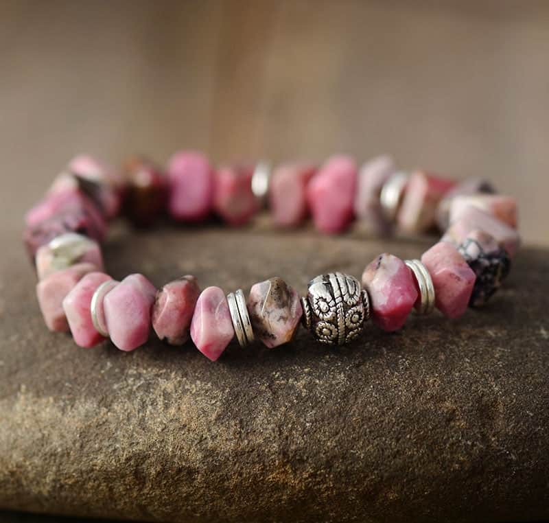 Nature's Heart Rhodonite Stretch Bracelet