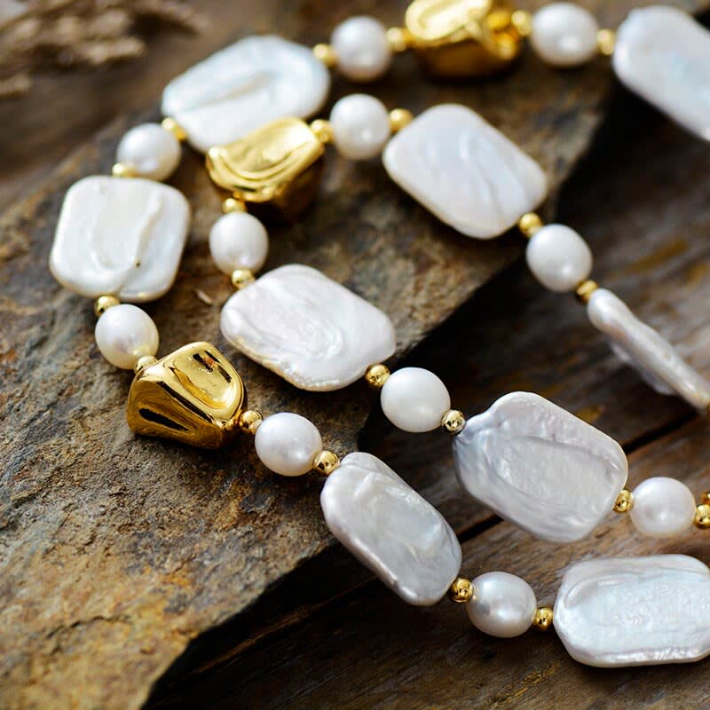 Serenity Gold Choker Pearl Necklace