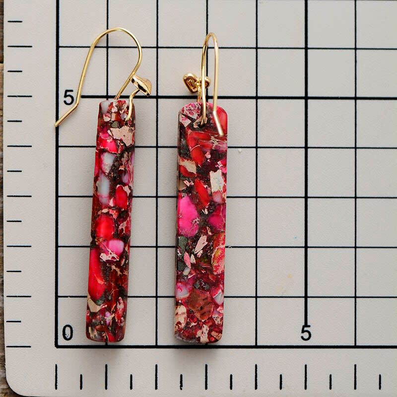 Mabel Heart Red Stone Earrings