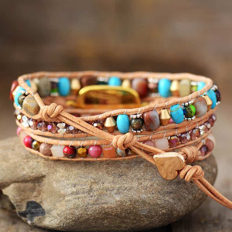 Rhodonite Wrap Bracelet