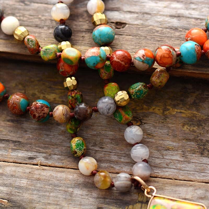 Heart of the Forest Stone Pendant Necklace