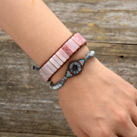 Amaryllis Amazonite Beaded Bracelet