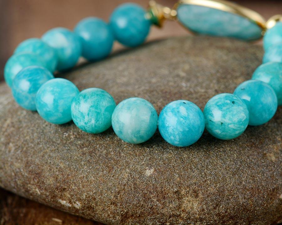 Amazonite Charm Stretchy Bracelet