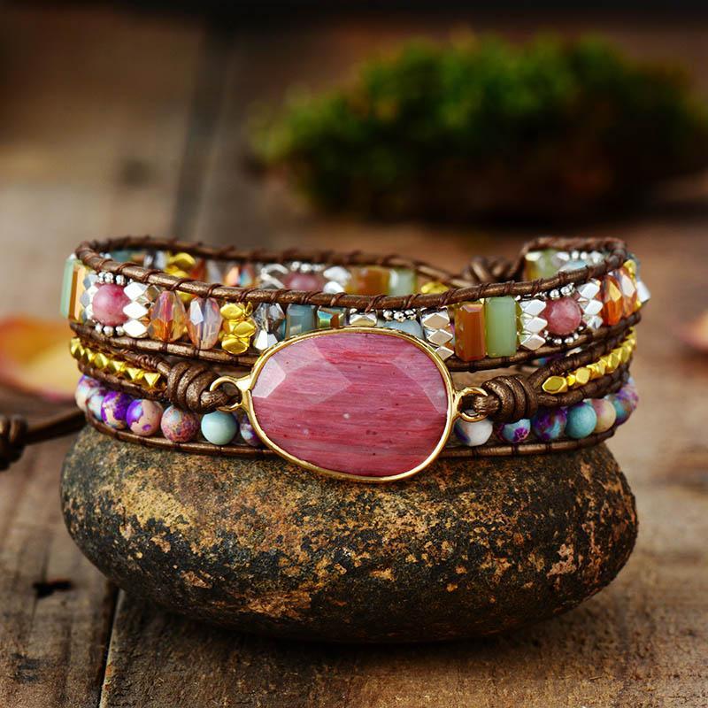 Fancy Bouquet Gemstone wrap bracelet