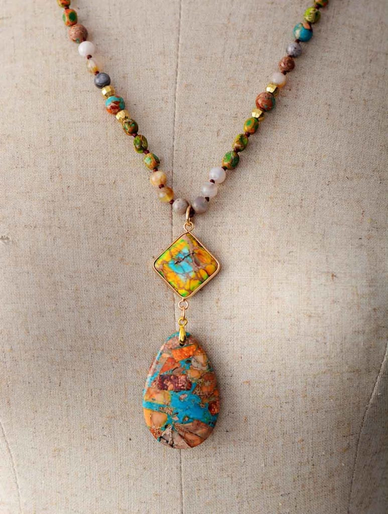 Heart of the Forest Stone Pendant Necklace
