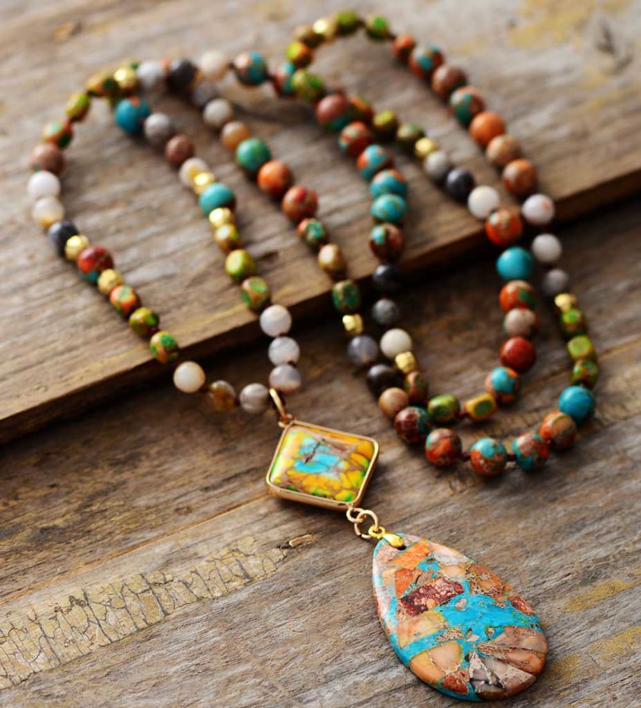 Heart of the Forest Stone Pendant Necklace