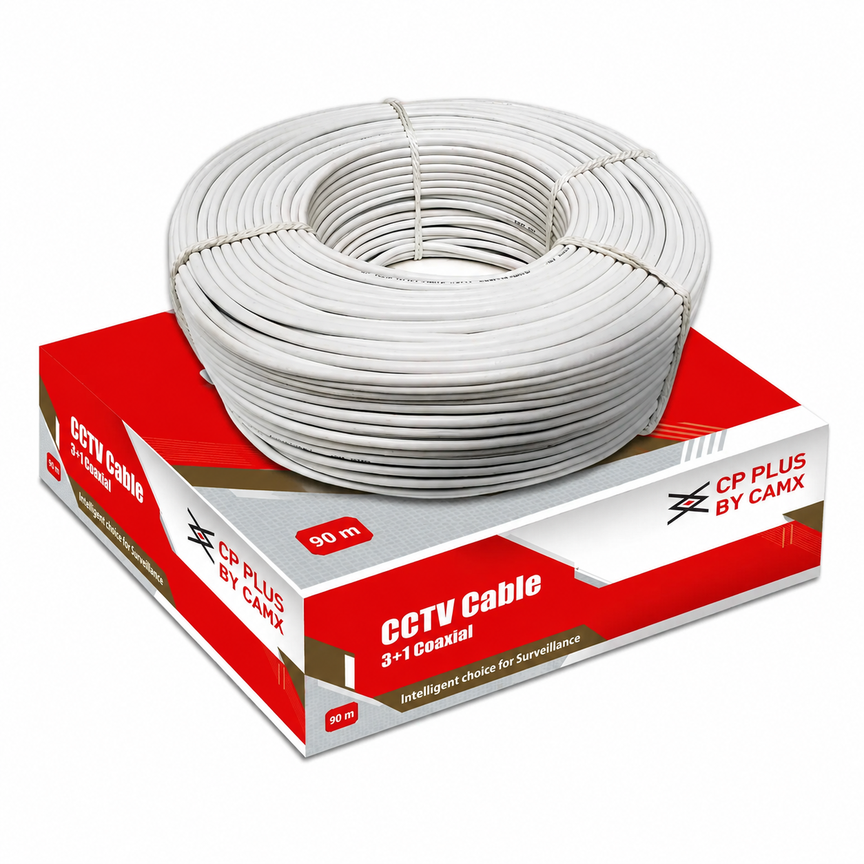 CP PLUS 3+1 Coaxial Pure Copper CCTV Camera Cable