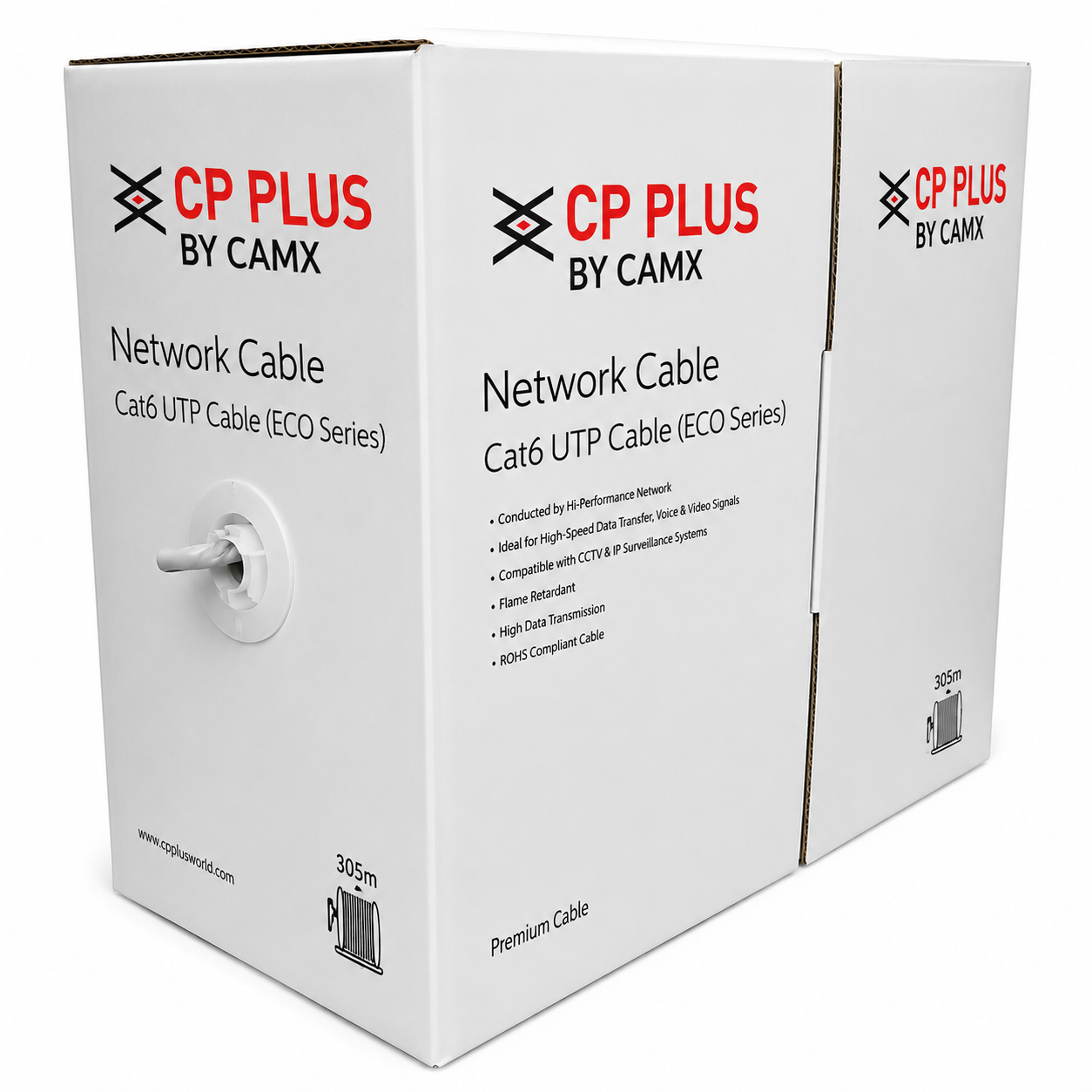 CP Plus Cat6 UTP Cable | 305 Meter Drum