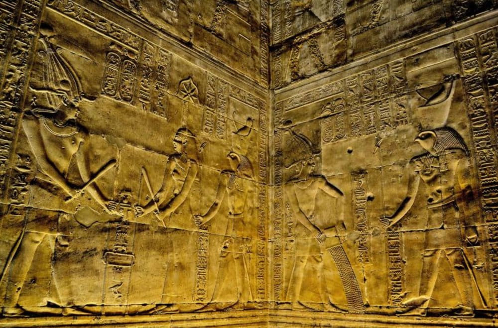 Admire the impressive Temple of Edfu while sailing the Nile on an 8 Days Luxury Egypt Tour.