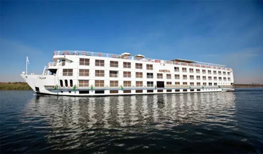 Steigenberger Minerva Nile Cruise sailing on the Nile River in Egypt